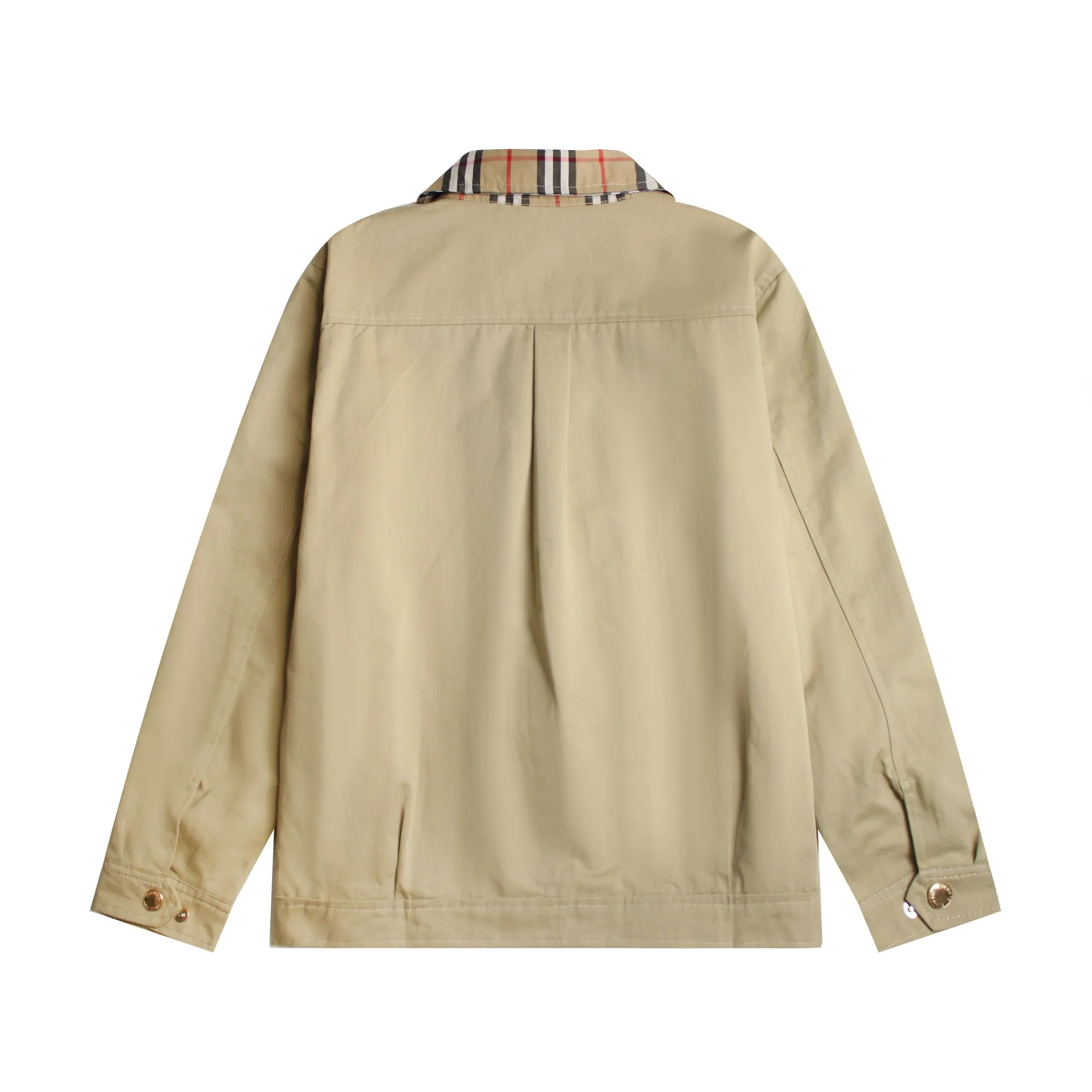 Check-Collar Cotton Twill Harrington Jacket D20522973 — view 2