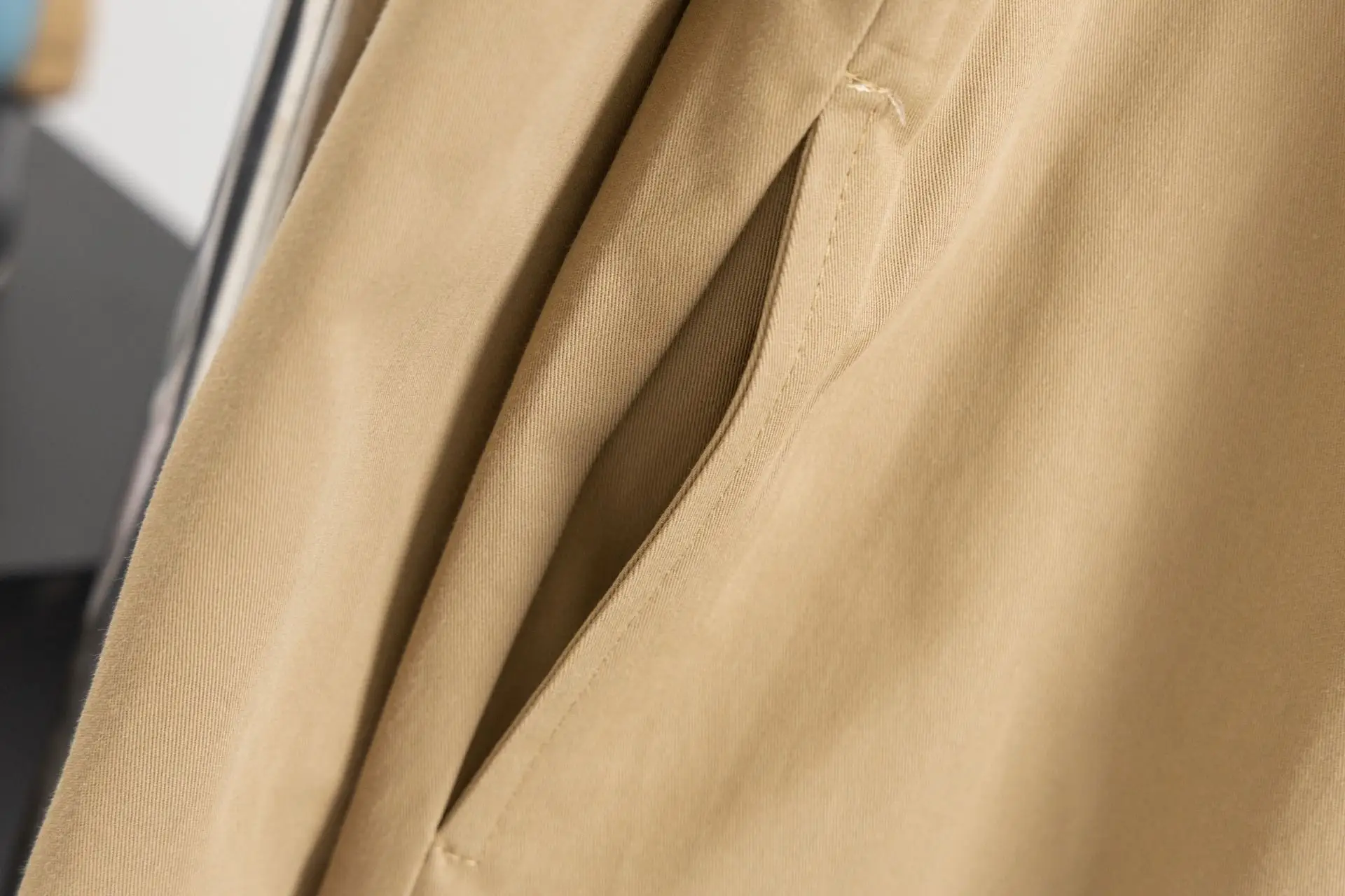 Check-Trim Cotton Blend Harrington Jacket D20522972 — view 9