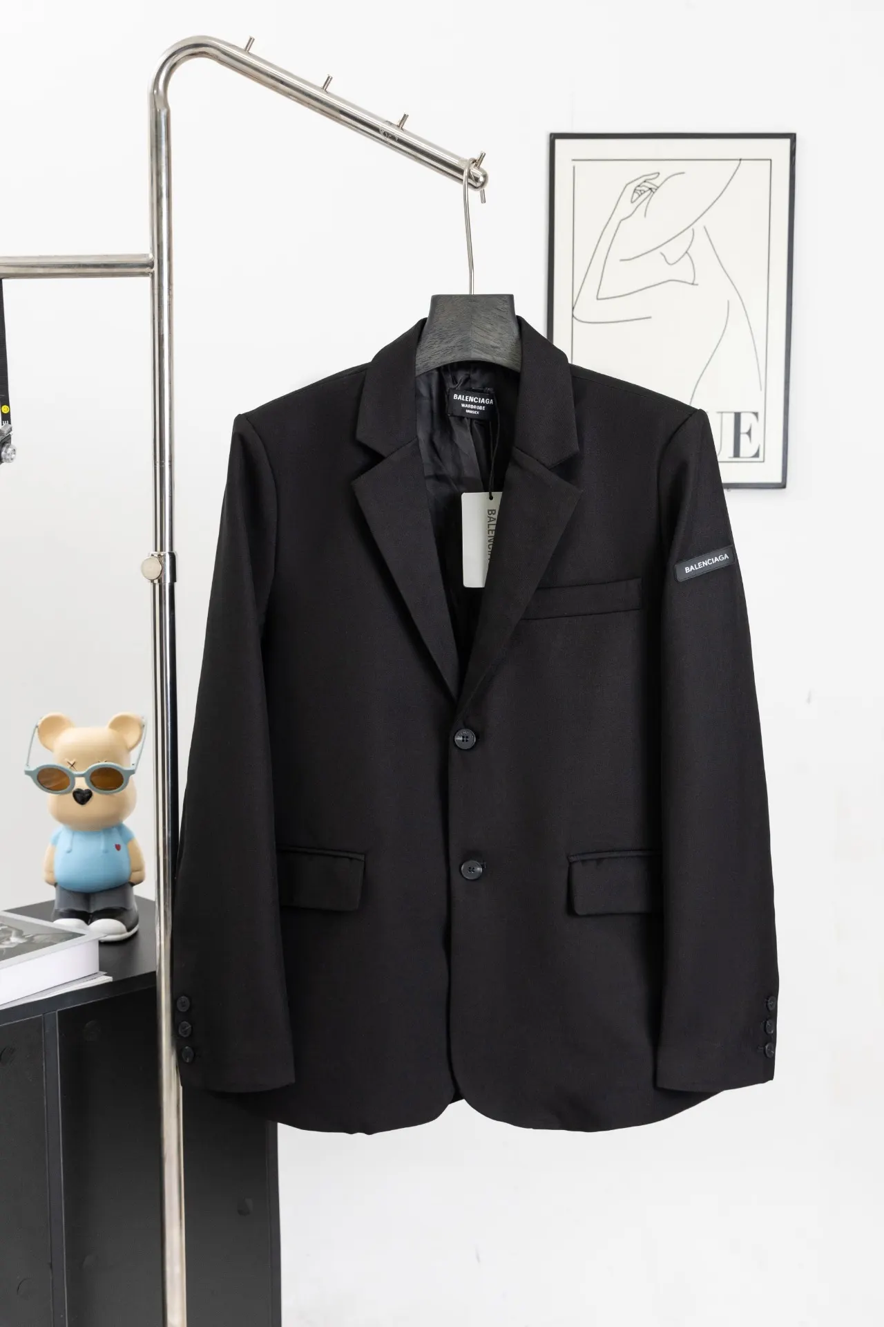 Logo-Patch Oversized Casual Blazer D21023002