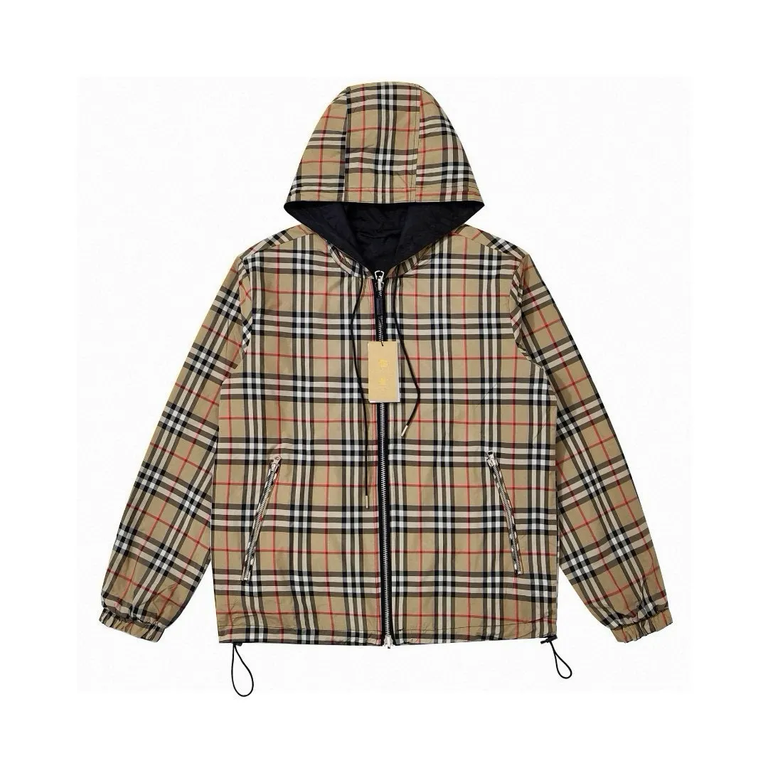Reversible Check Hooded Jacket D23522976