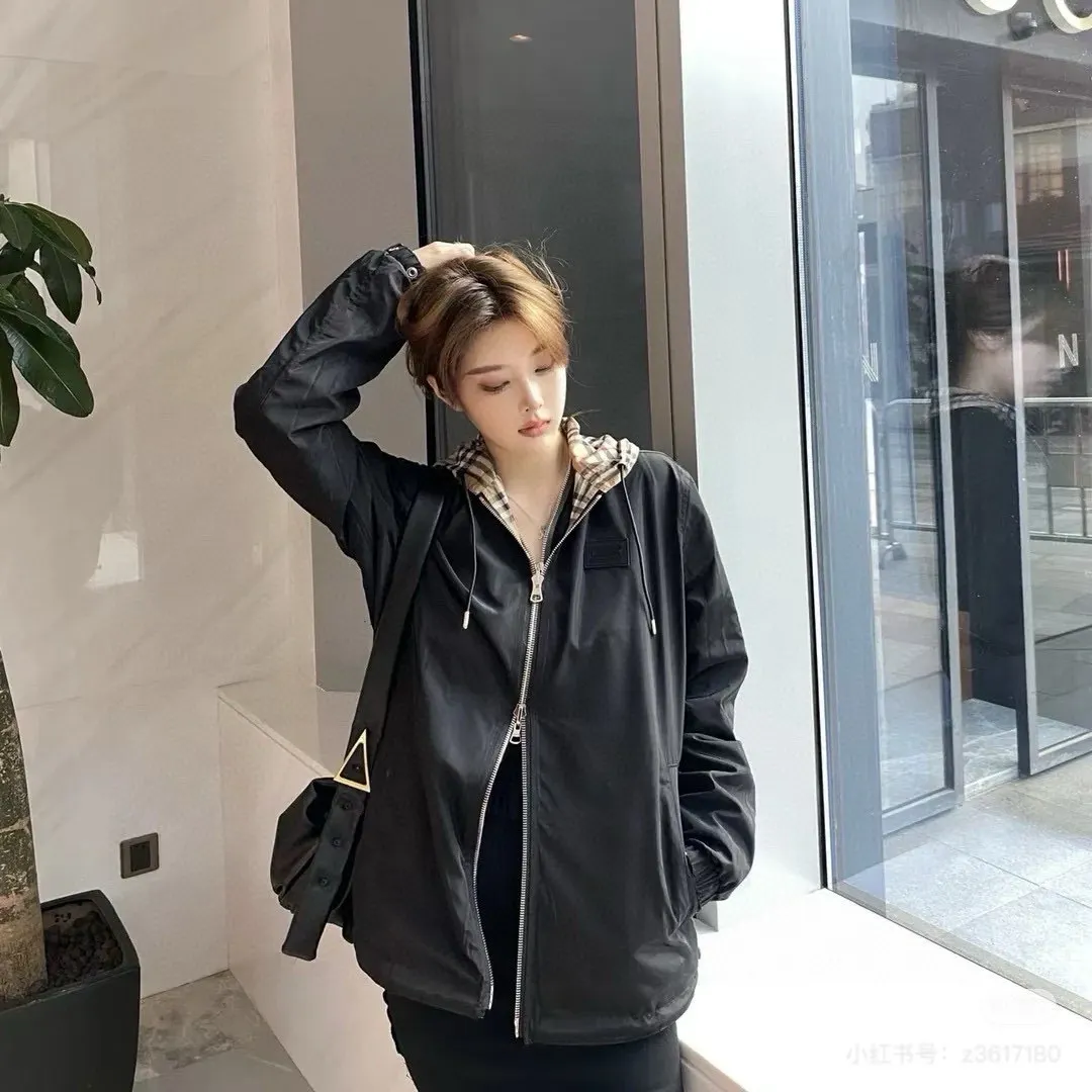 Reversible Check Hooded Jacket D23522974 — view 9