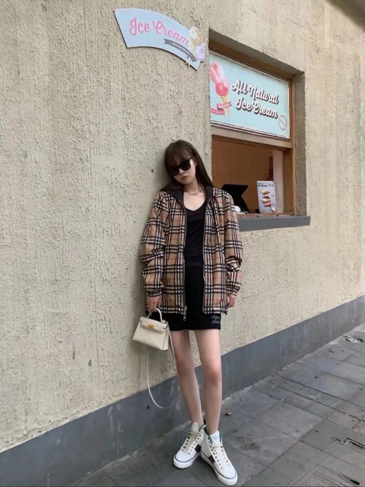 Reversible Check Hooded Jacket D23522974 — view 10