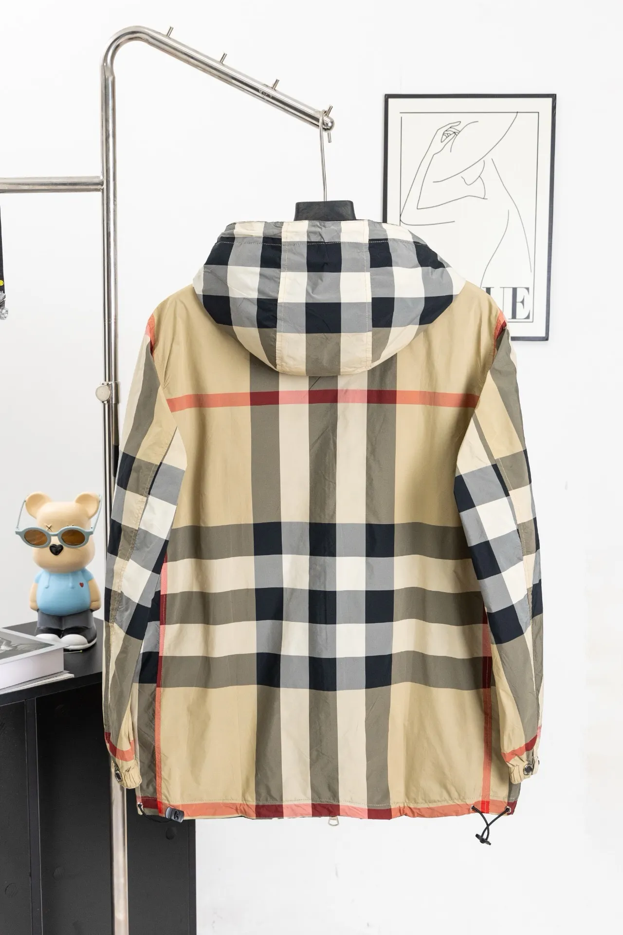 Reversible Check Hooded Jacket D23522978 — view 2
