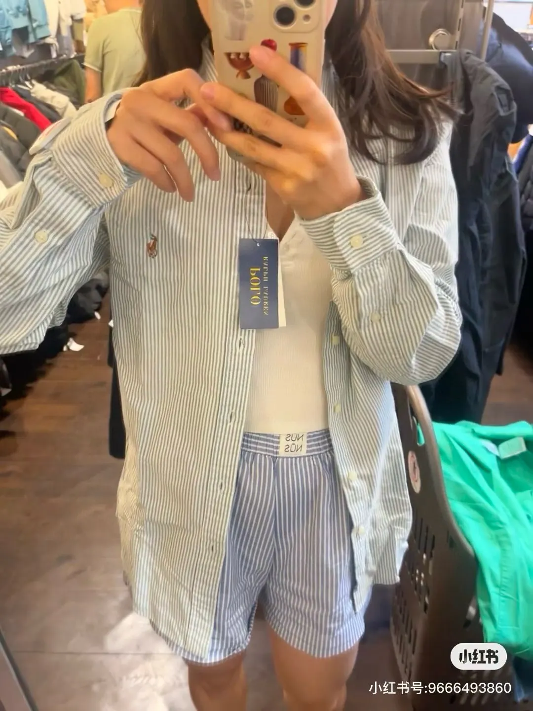 Striped Cotton Oxford Casual Shirt D15523018