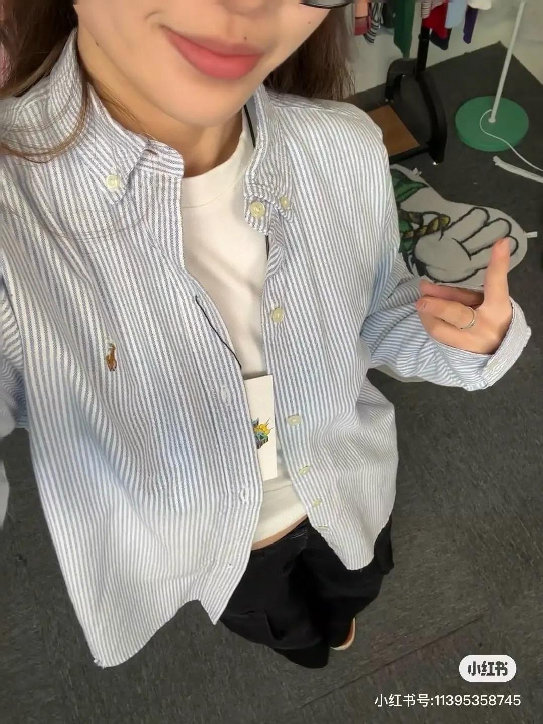 Striped Cotton Oxford Casual Shirt D15523018 — view 4