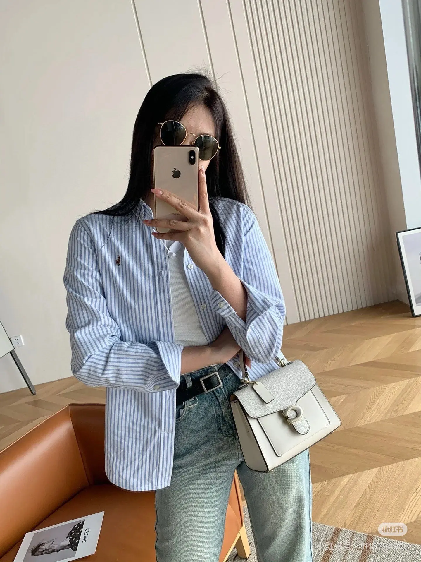 Striped Cotton Oxford Casual Shirt D15523018 — view 6