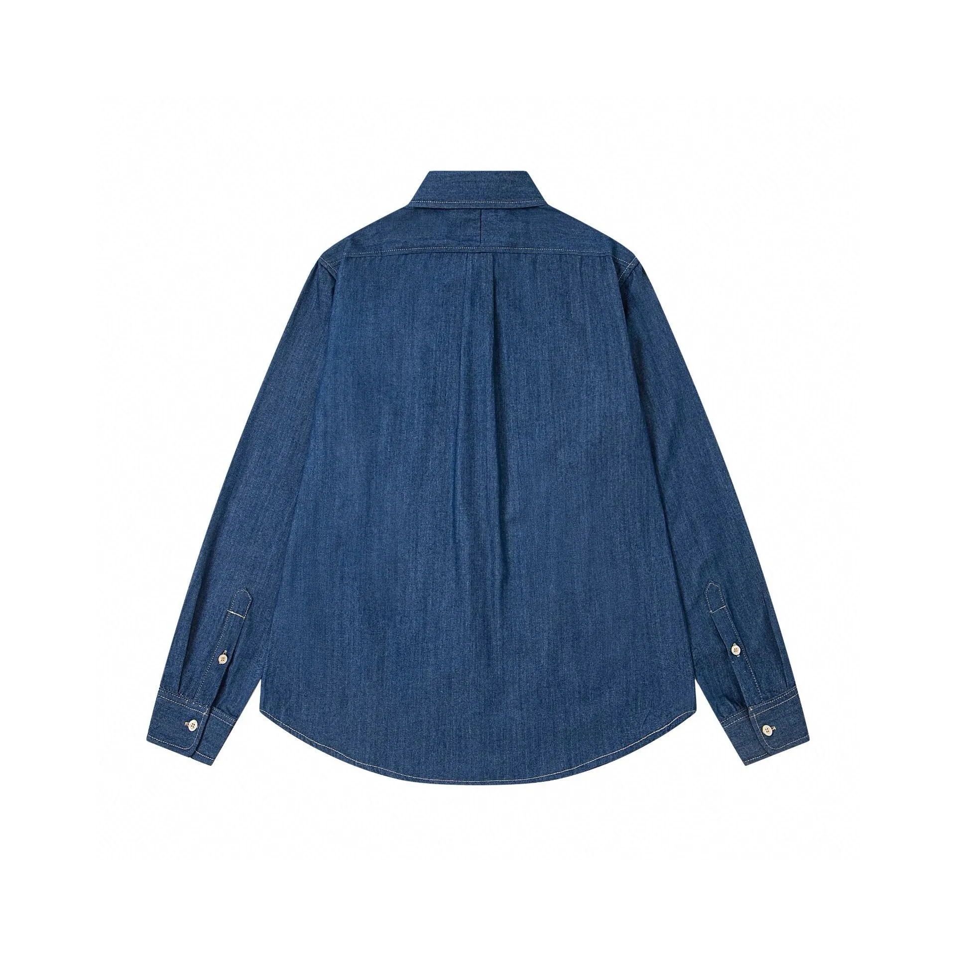 Button-Down Logo-Embroidered Denim Shirt D16521557 — view 2
