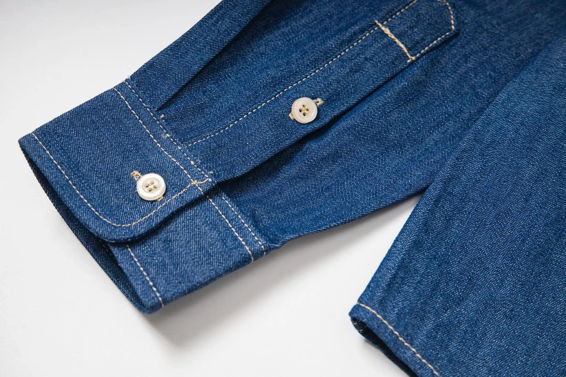 Button-Down Logo-Embroidered Denim Shirt D16521557 — view 7