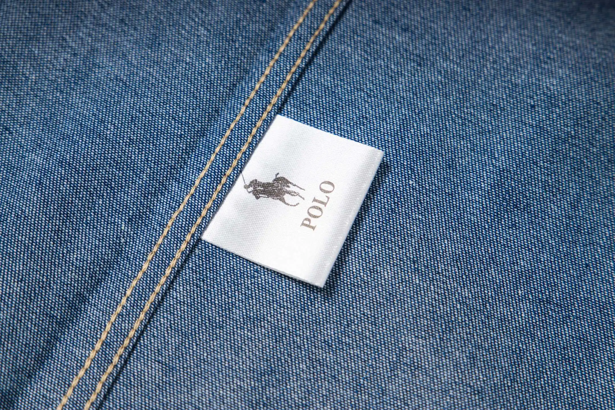 Button-Down Logo-Embroidered Denim Shirt D16521557 — view 9