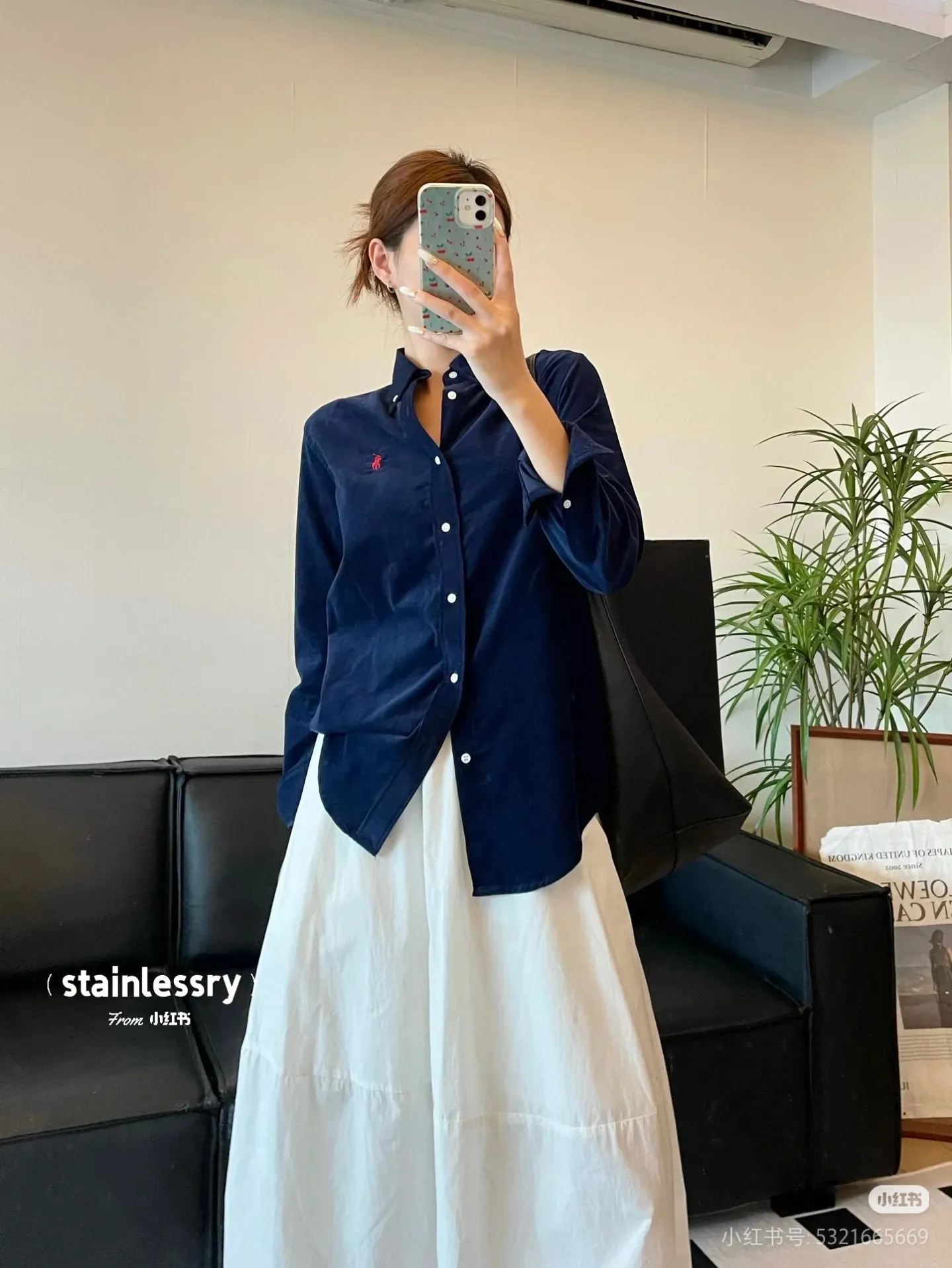 Pony Embroidered Long-Sleeve Button-Down Shirt D16521551 — view 3
