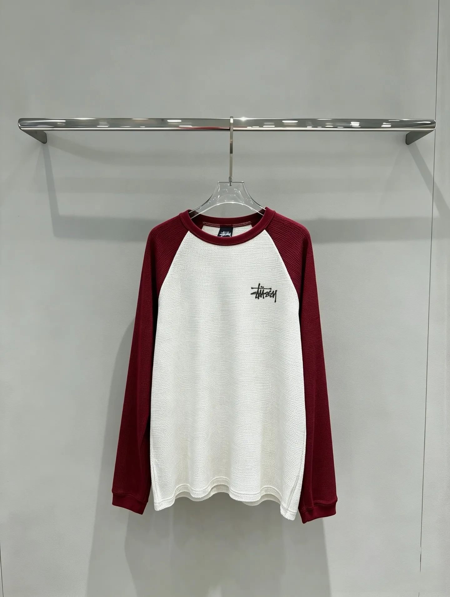 Stussy Waffle-Knit Raglan Long-Sleeve T-Shirt D18020285