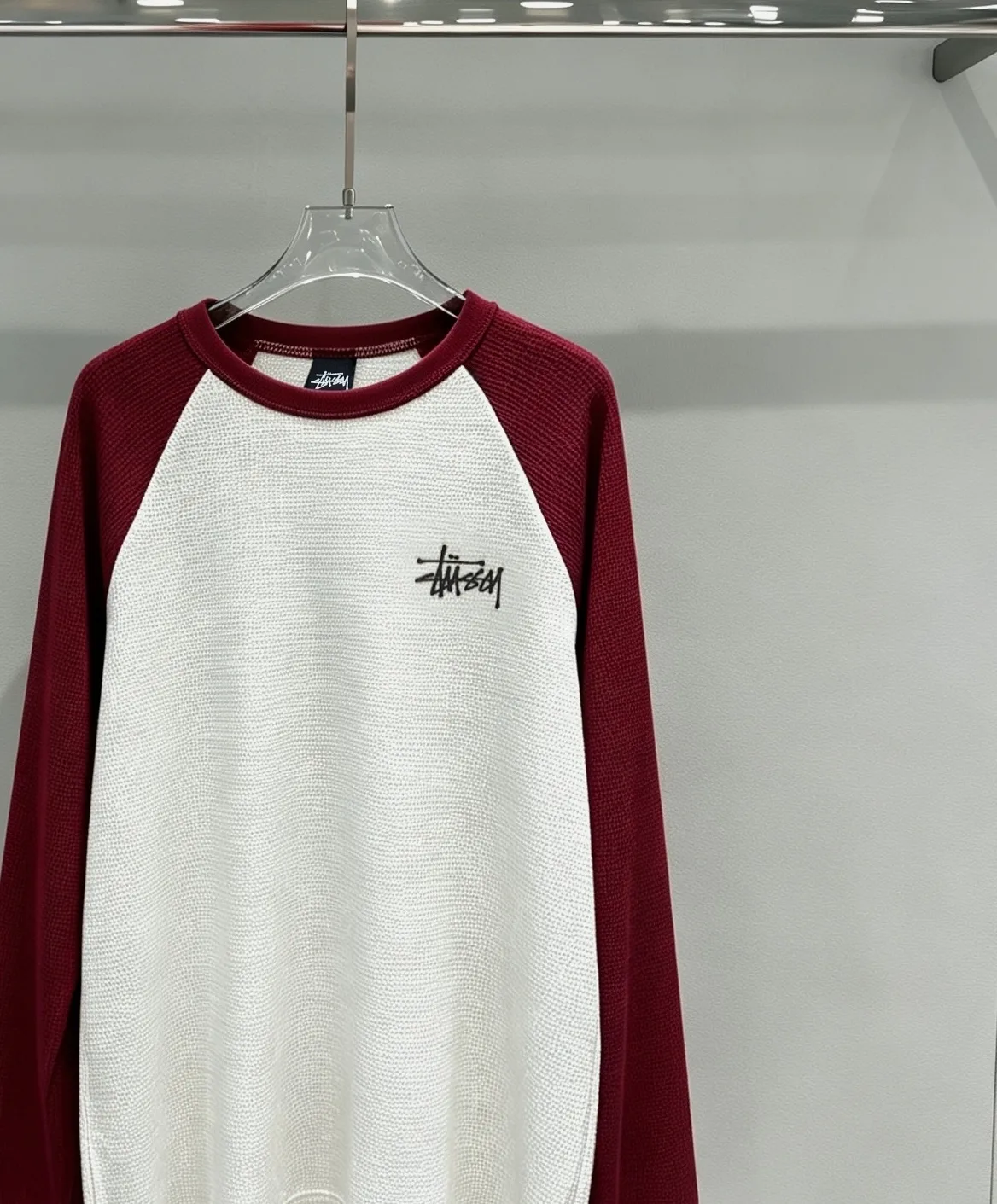 Stussy Waffle-Knit Raglan Long-Sleeve T-Shirt D18020285 — view 3