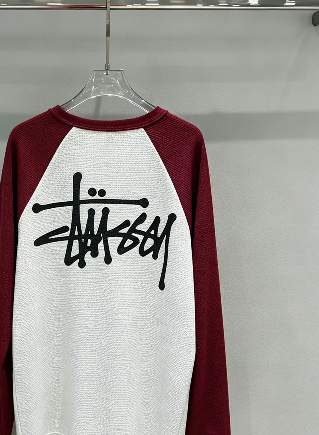 Stussy Waffle-Knit Raglan Long-Sleeve T-Shirt D18020285 — view 4