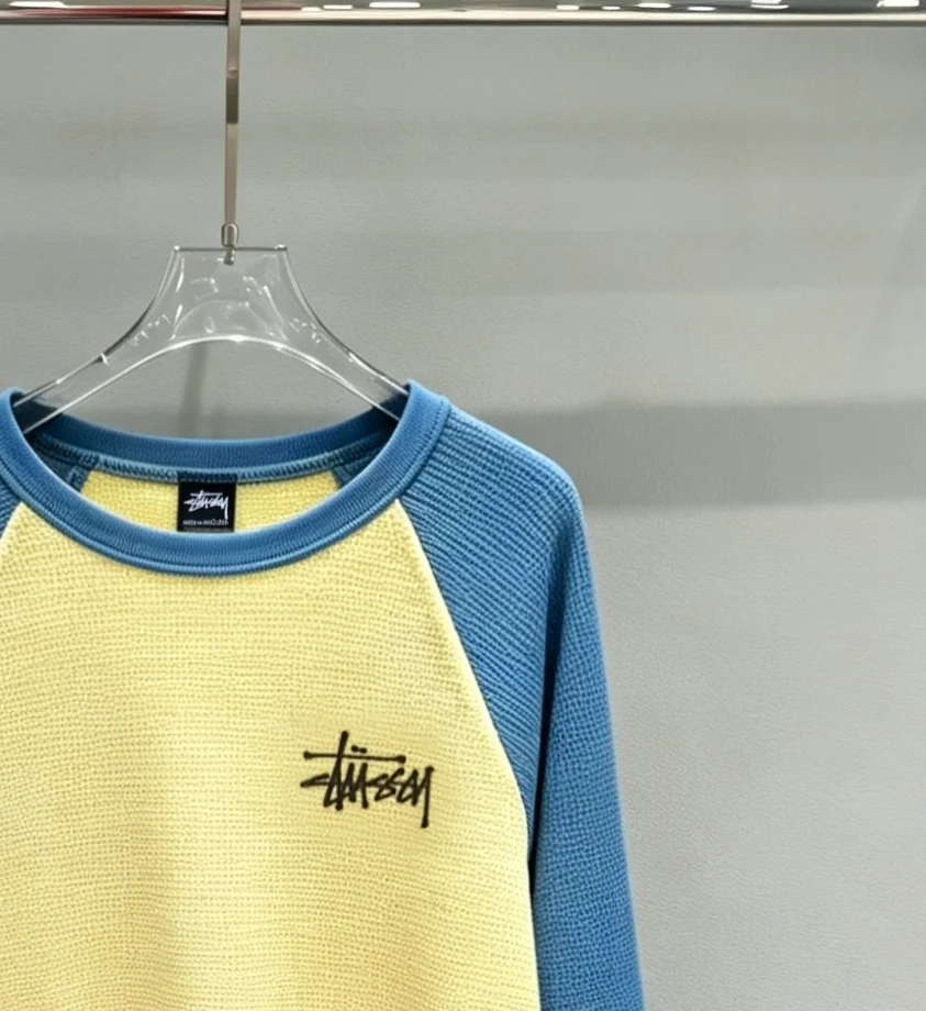 Stüssy Waffle-Knit Raglan Long-Sleeve T-Shirt D18020284 — view 6