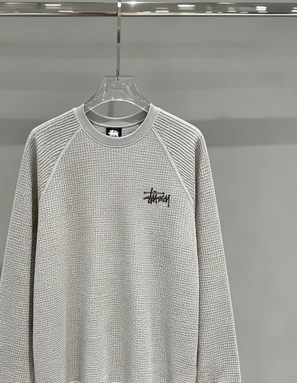 Logo-Embroidered Raglan Waffle-Knit T-Shirt D19520282 — view 4