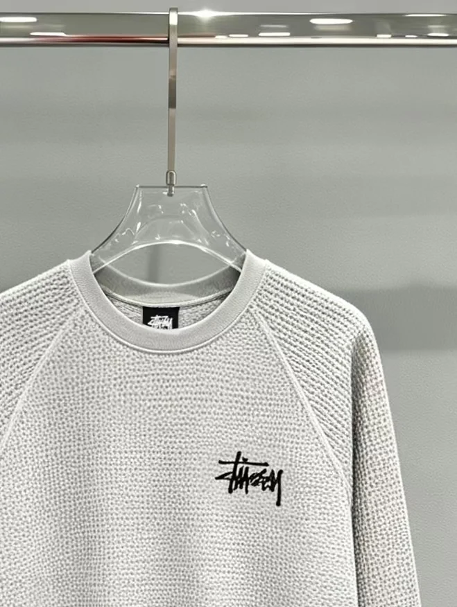 Logo-Embroidered Raglan Waffle-Knit T-Shirt D19520282 — view 5