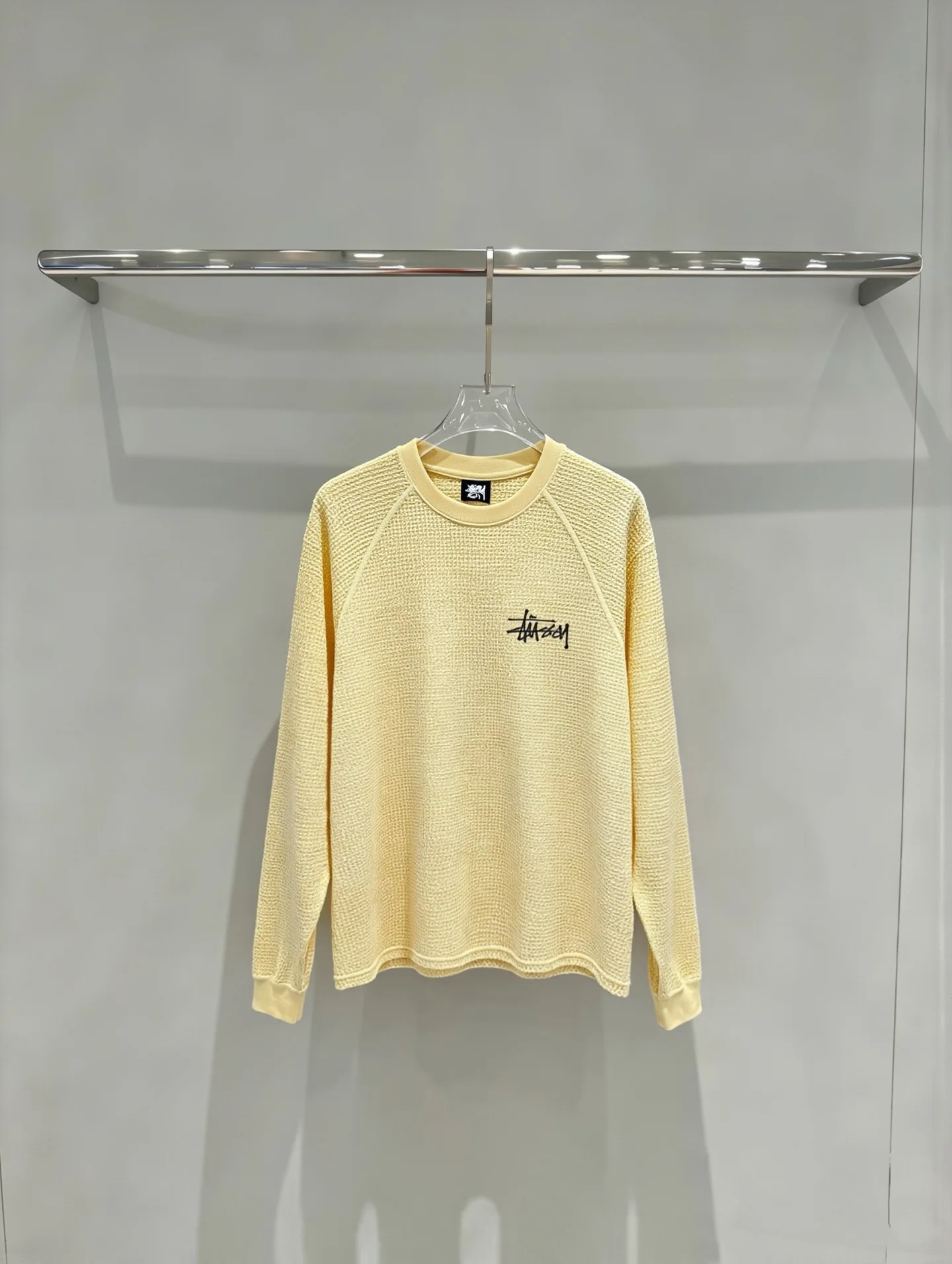 Logo Embroidered Raglan Waffle Knit T-Shirt D19520283