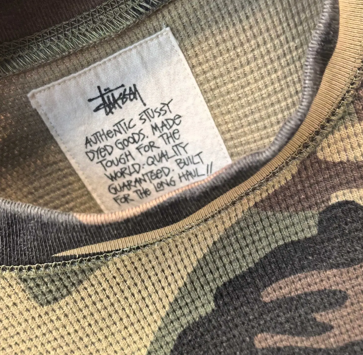 Camo Waffle-Knit Crew-Neck Sweatshirt D20520287 — view 7