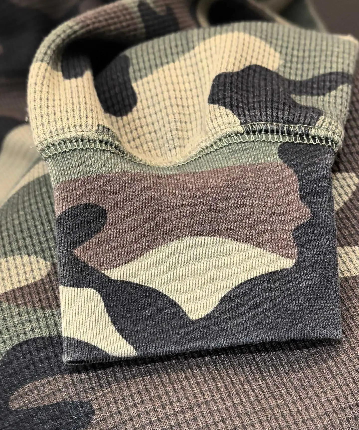 Camo Waffle-Knit Crew-Neck Sweatshirt D20520287 — view 8