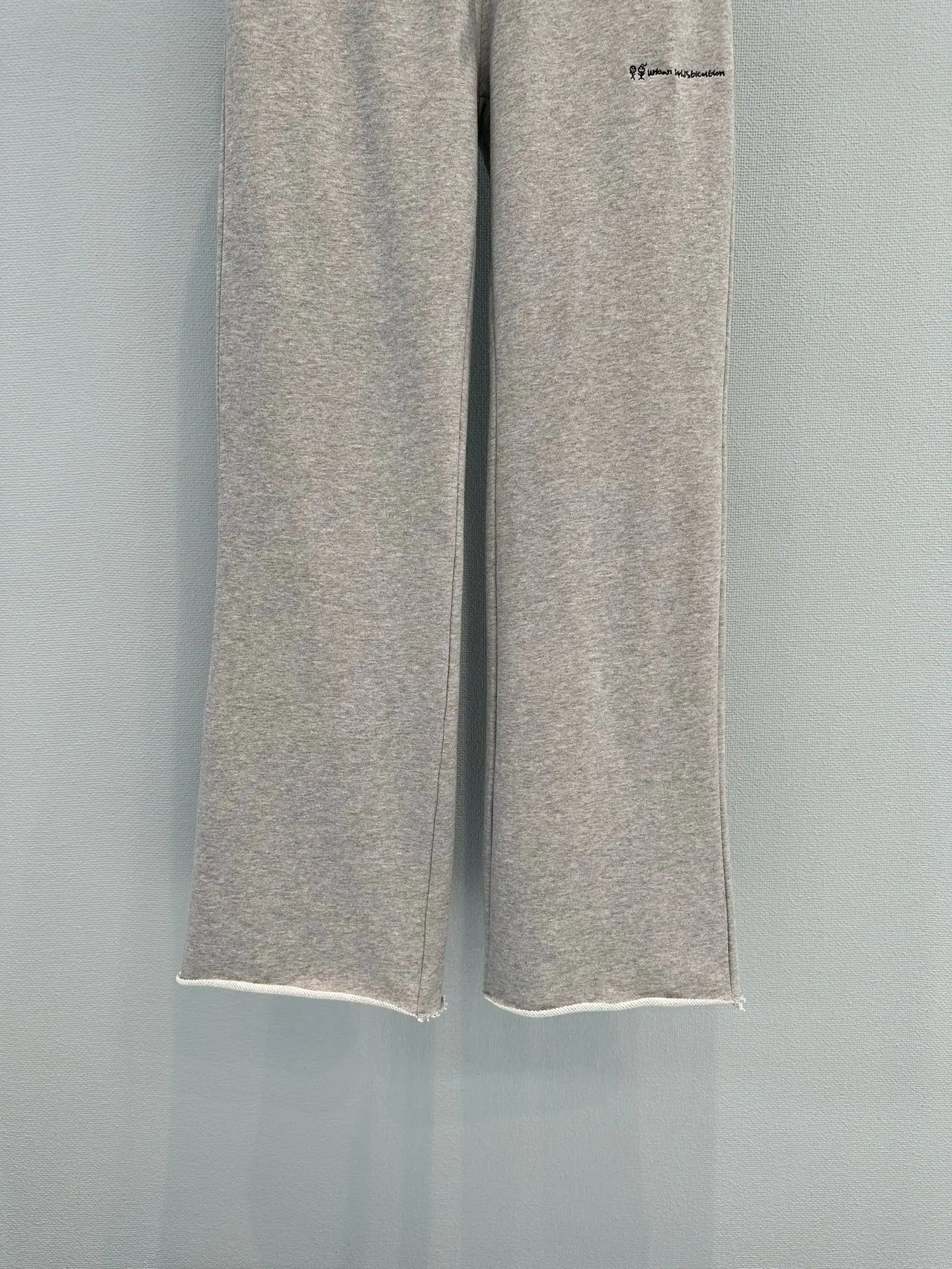 Embroidered Cotton-Blend Wide-Leg Sweatpants D22020290 — view 6