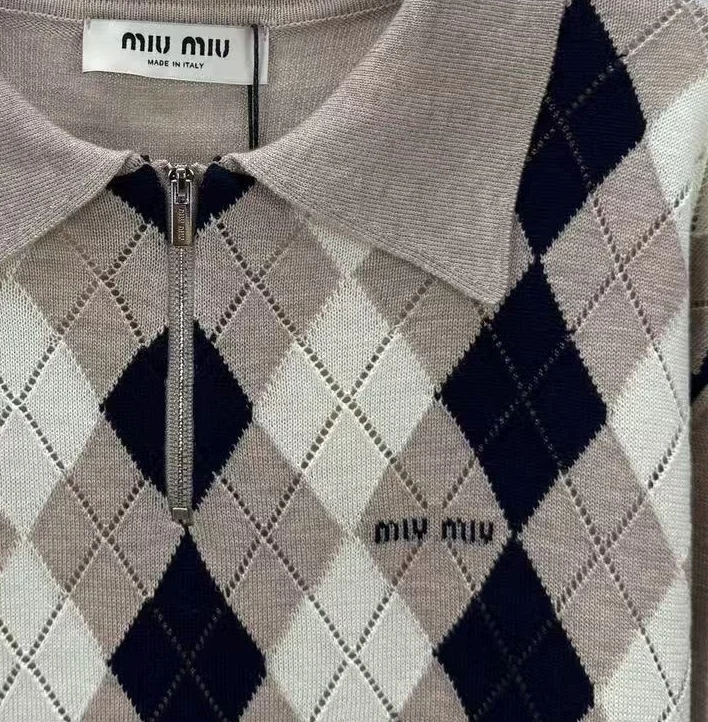 Argyle Wool-Blend Half-Zip Sweater D27520292 — view 5