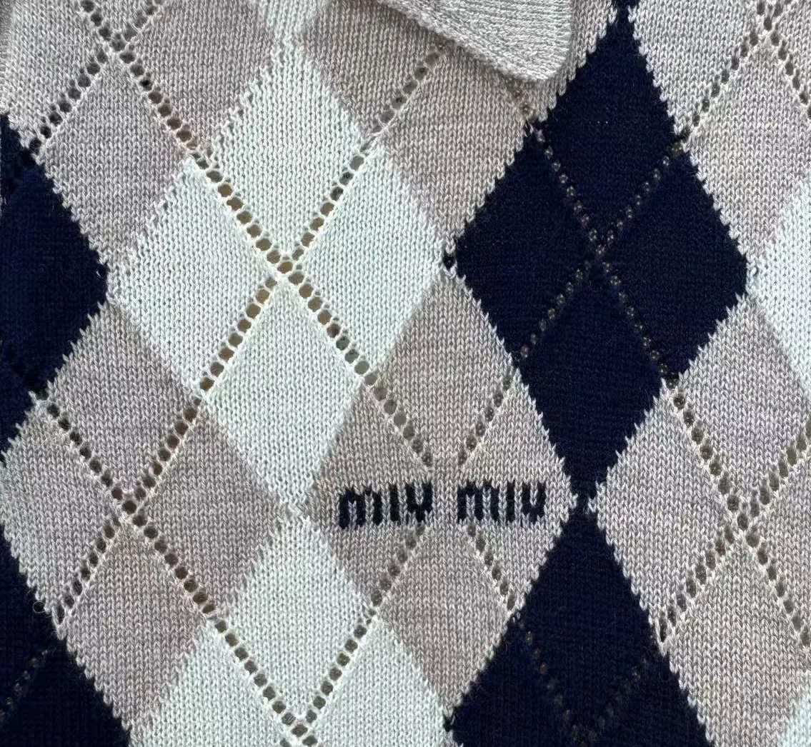Argyle Wool-Blend Half-Zip Sweater D27520292 — view 8