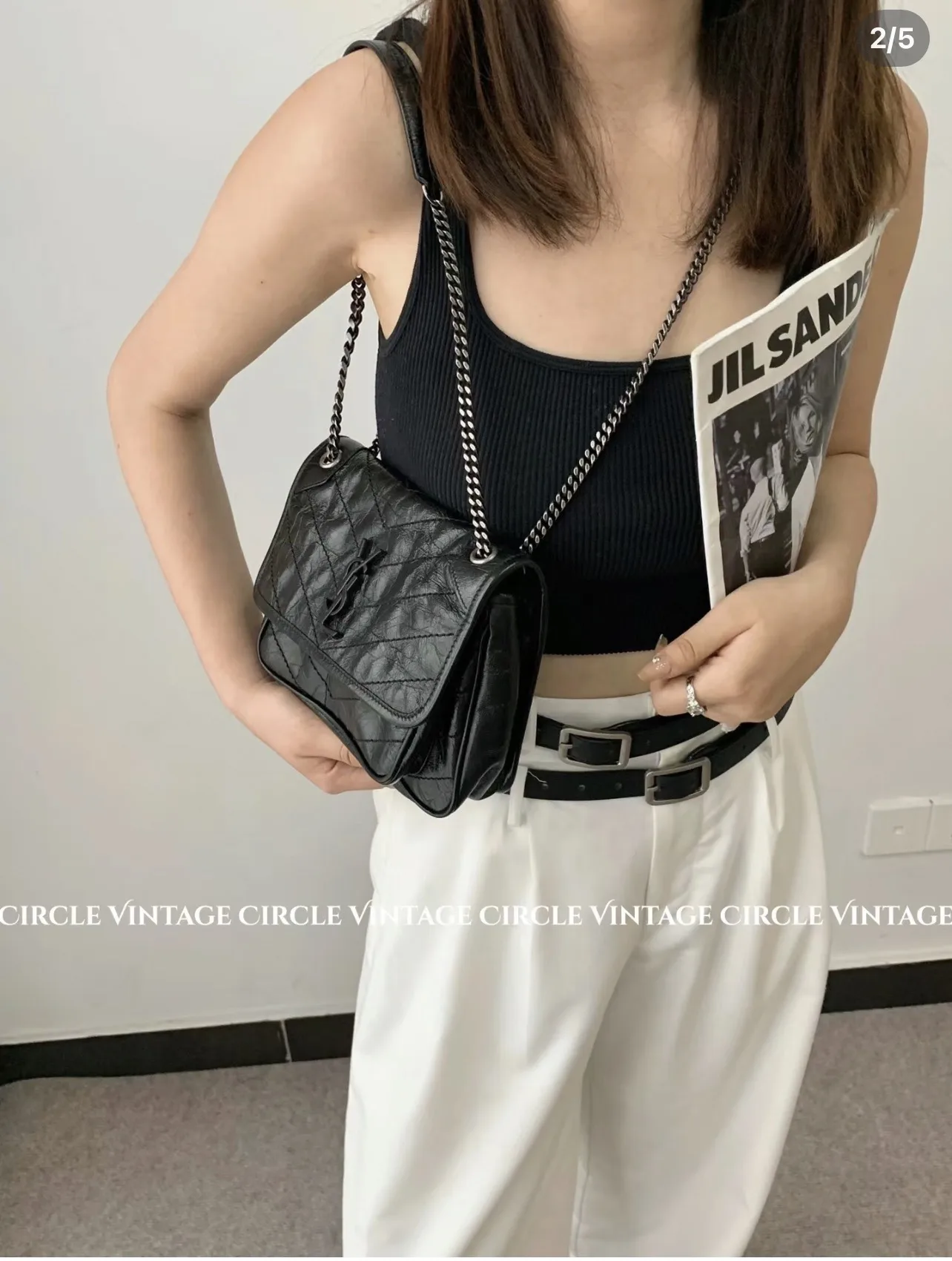 Niki Quilted Leather Shoulder Bag D55018551 — view 2