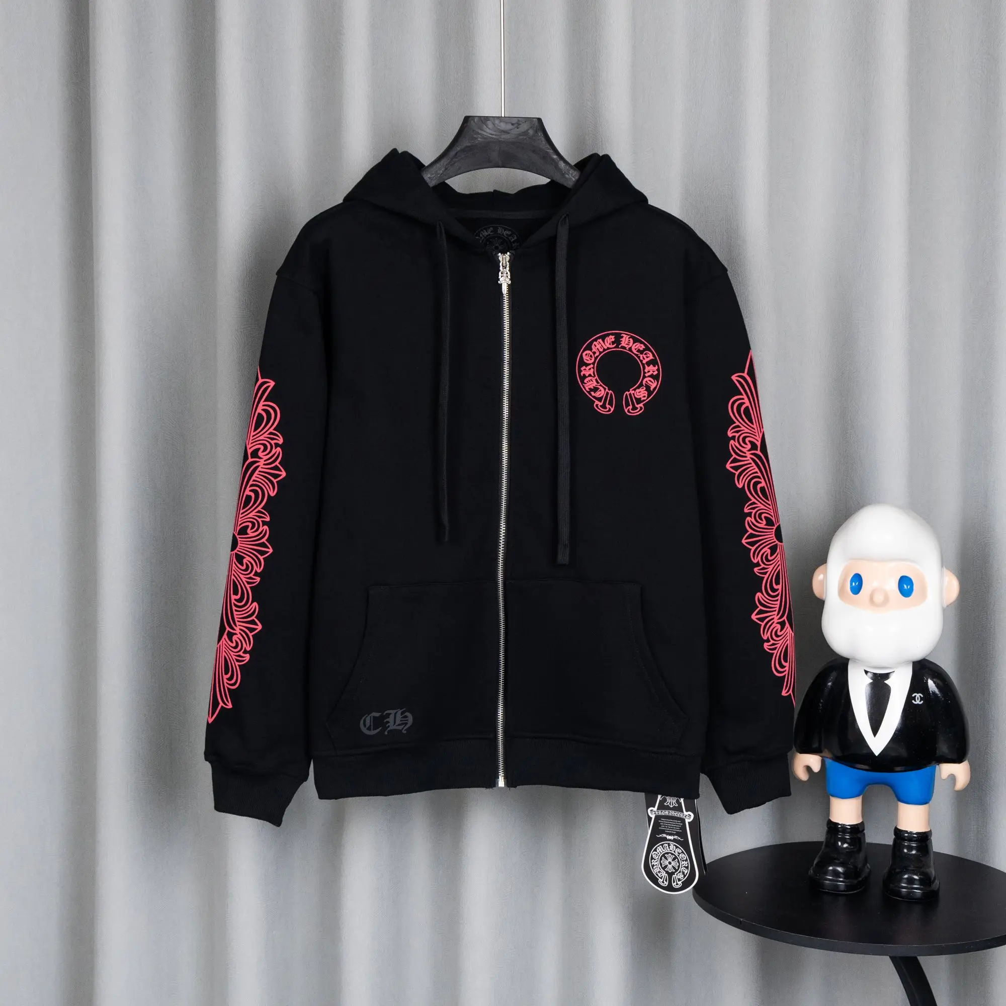 Logo Embroidery Zip-Up Hoodie D22521065