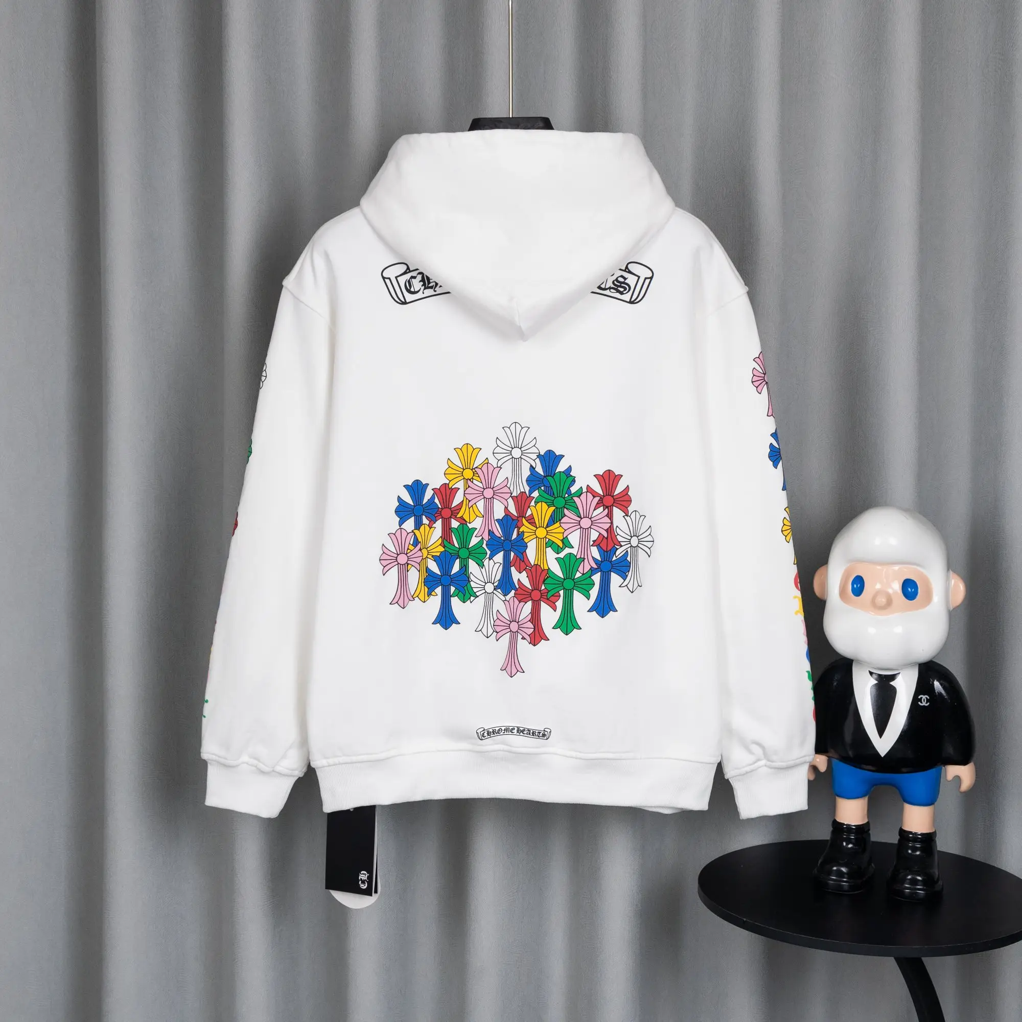 Multicolor Cross Embroidered Zip-Up Hoodie D22521064 — view 2
