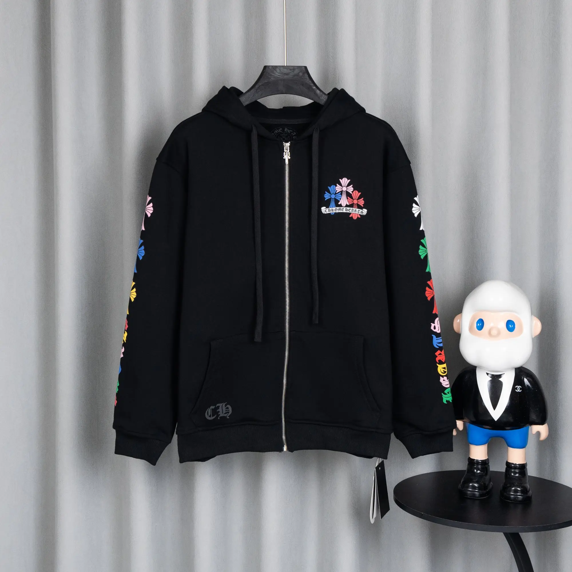 Chrome Hearts Embroidered Zip-Up Hoodie D22521063