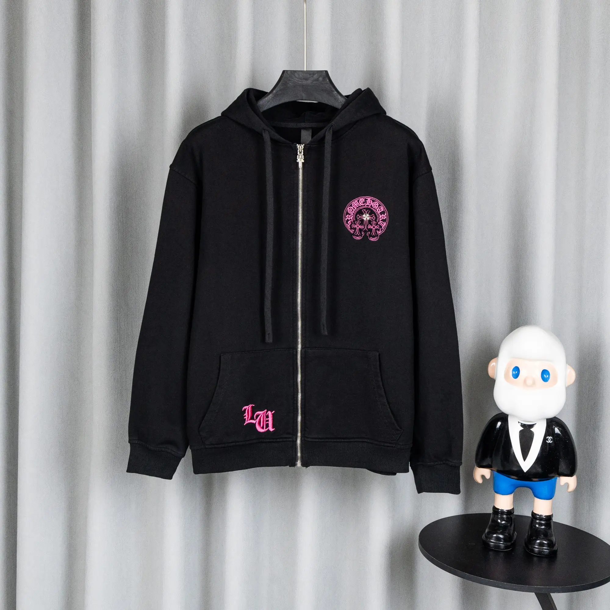 Logo Embroidery Zip-Up Hoodie D23521062