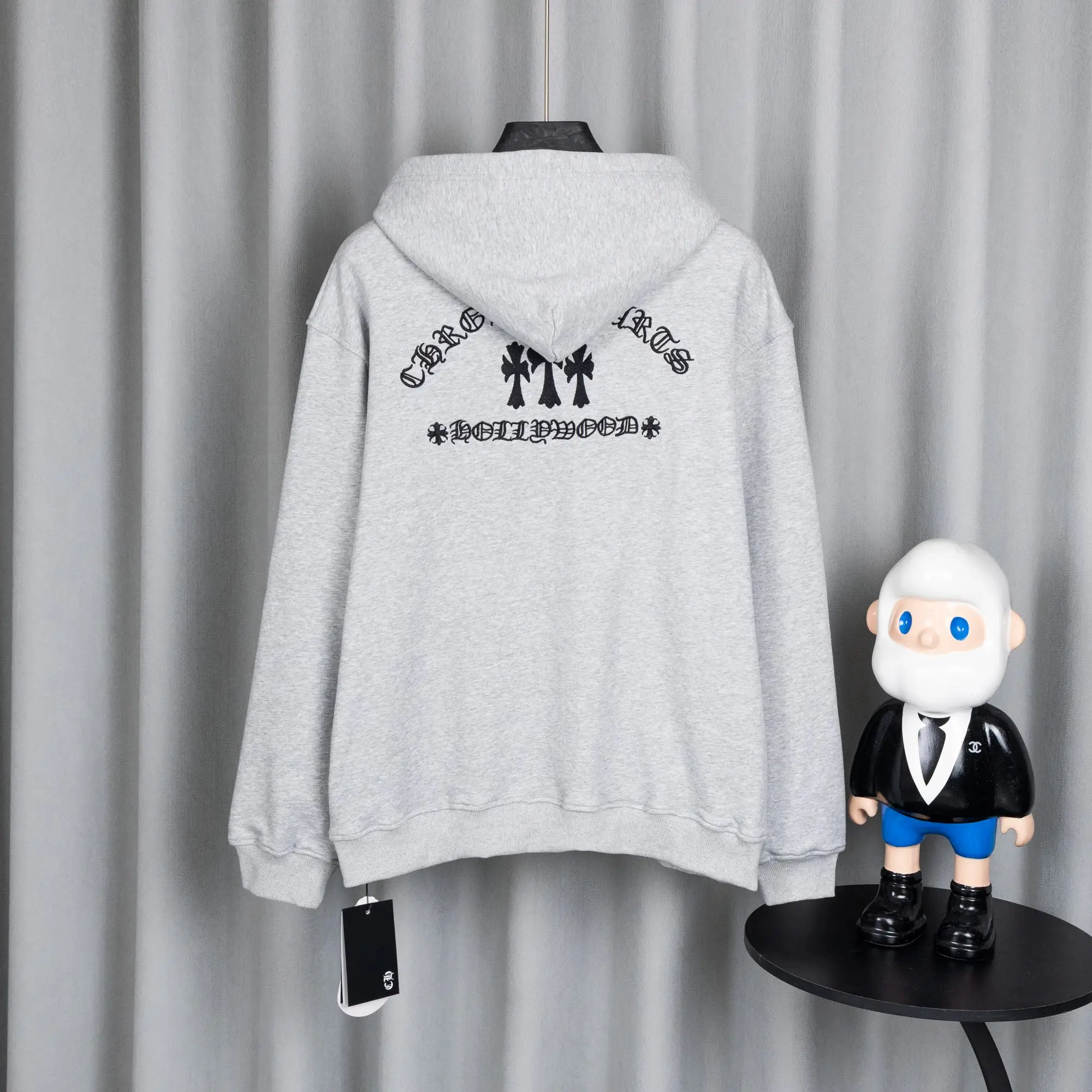 Chrome Hearts Logo-Appliqué Zip-Up Hoodie D23521068 — view 2