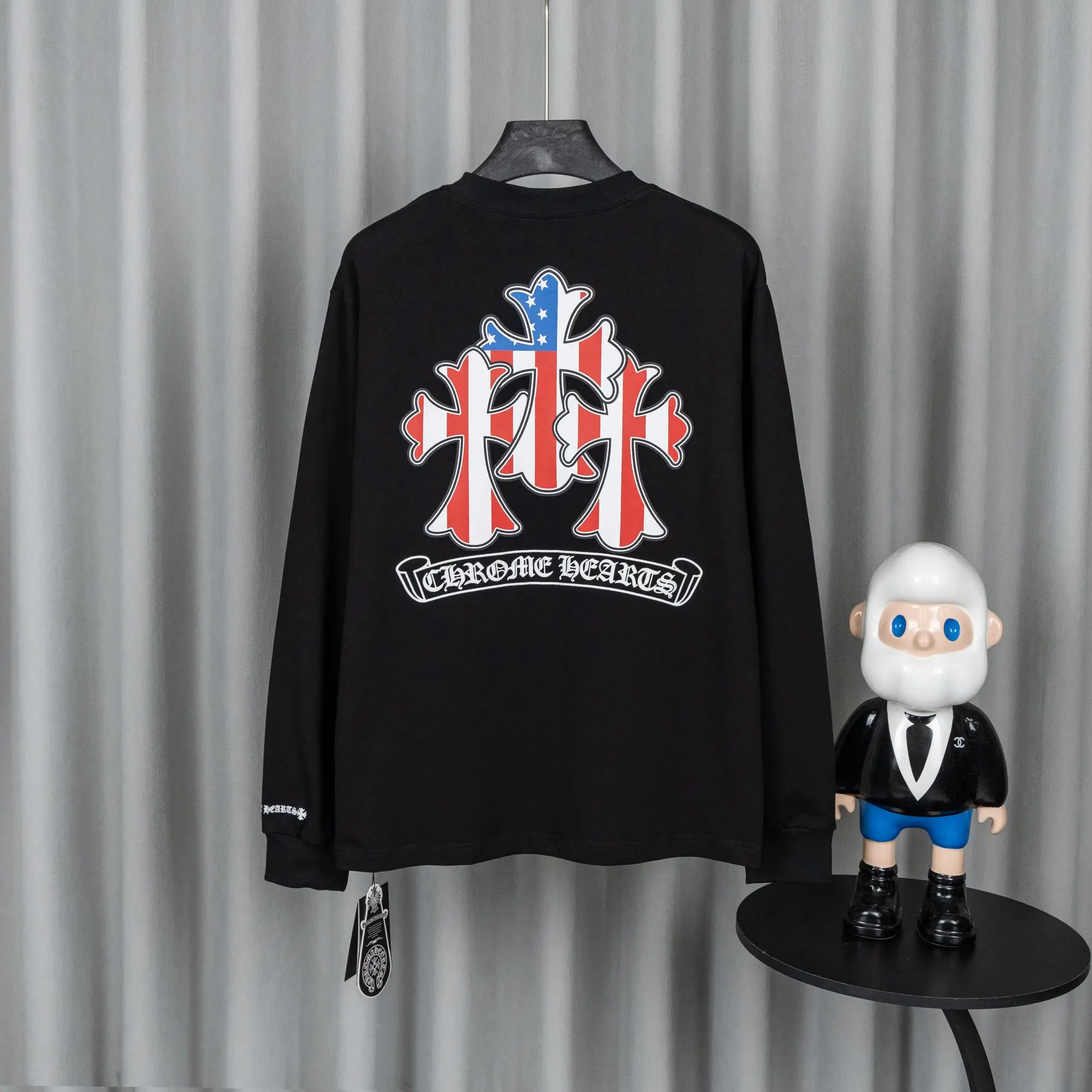 Logo-Print Cotton-Jersey Long-Sleeve T-Shirt D16021030 — view 2