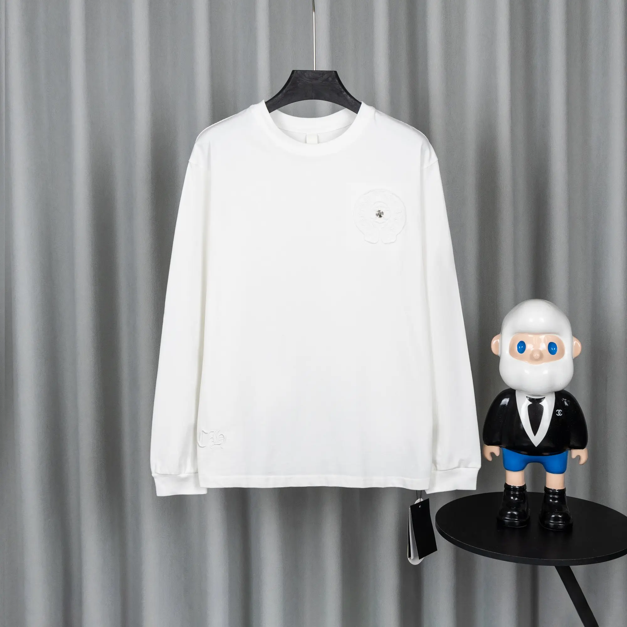 Logo-Embroidered Cotton Long-Sleeve T-Shirt D17021031