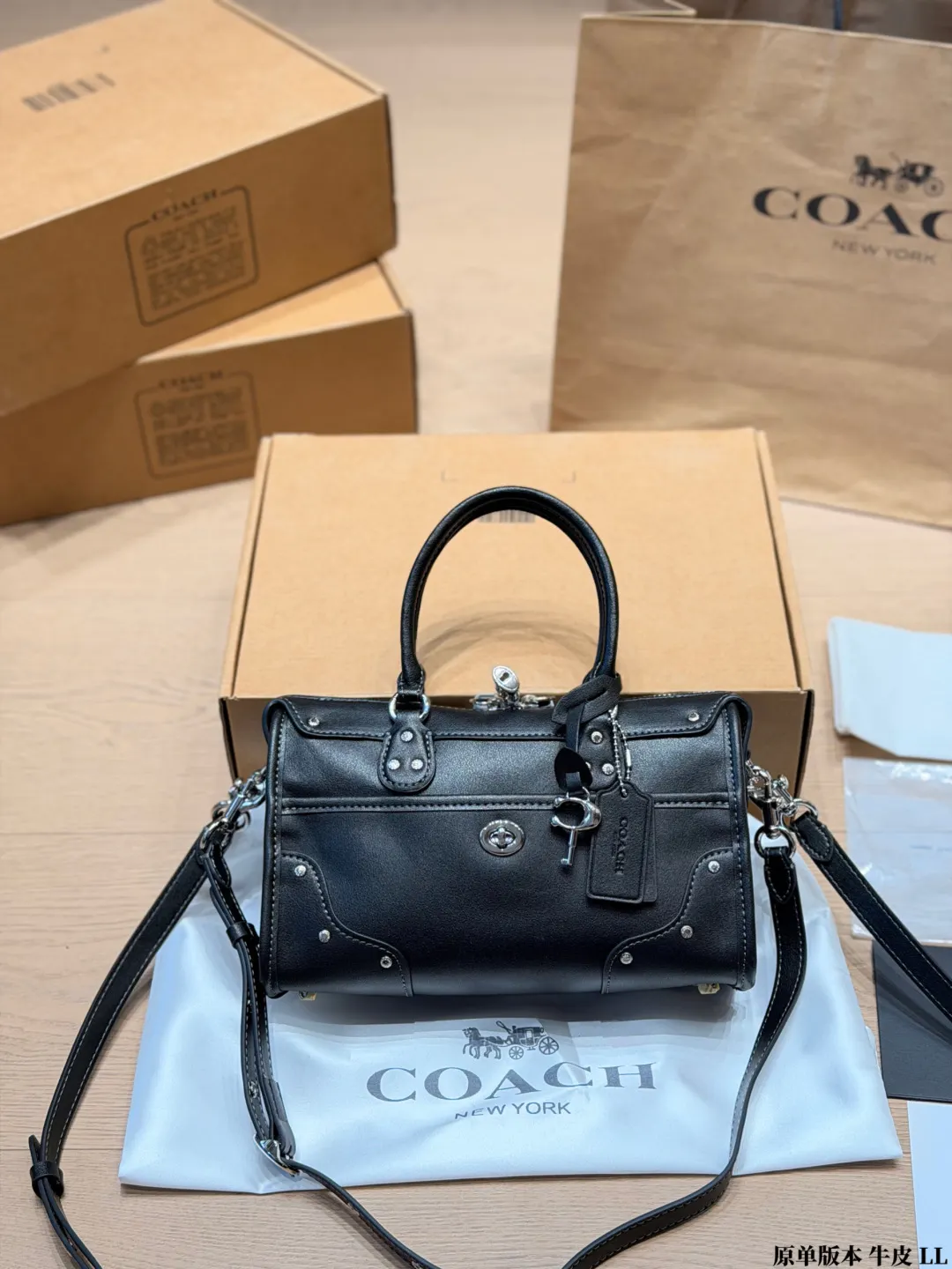 Coach Rhyder 24 Leather Top-Handle Bag D33018038 — view 2