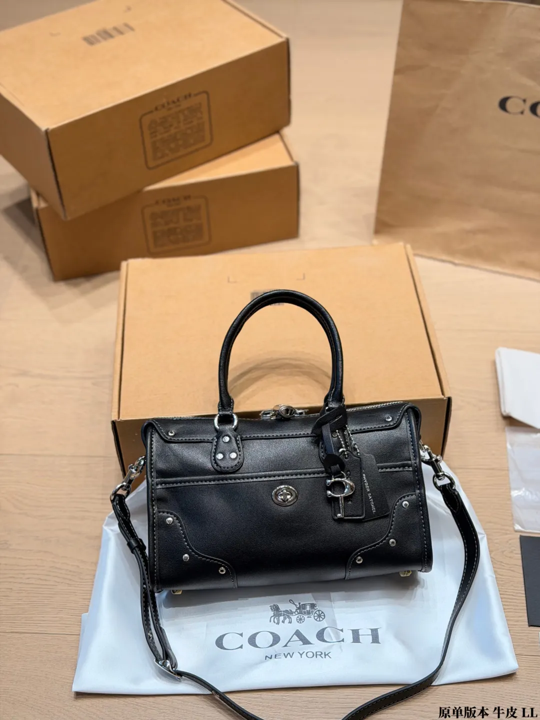 Coach Rhyder 24 Leather Top-Handle Bag D33018038 — view 4
