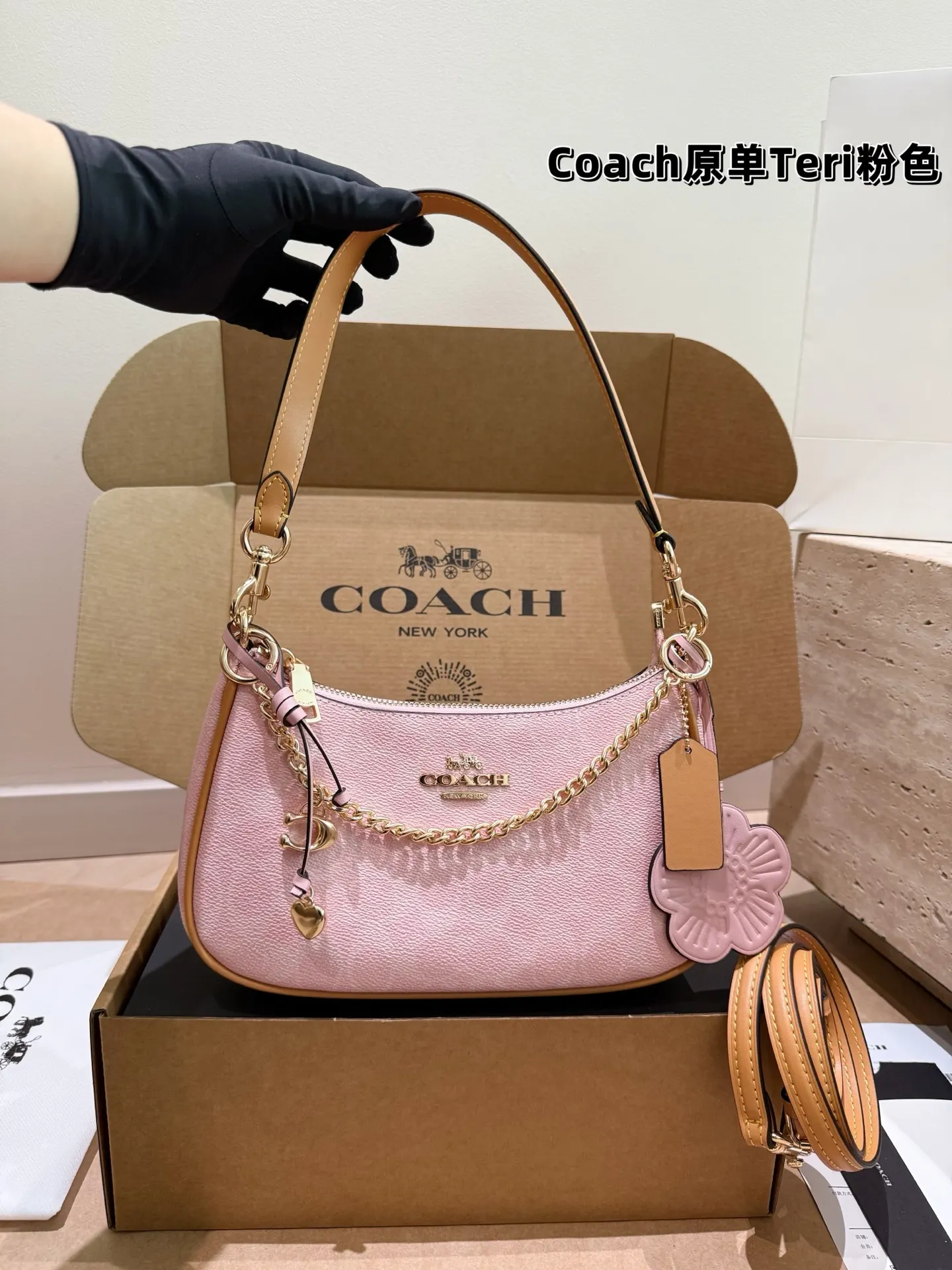 Coach Teri Pink Shoulder Bag D30018178