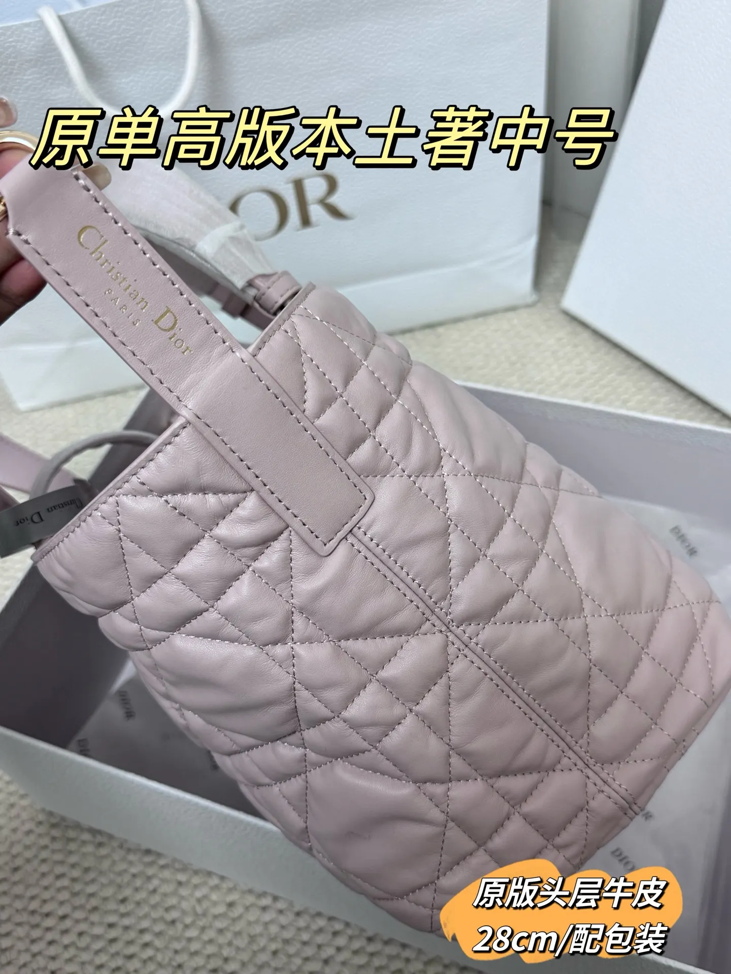Quilted Leather Top-Handle Tote Bag D79018558 — view 16
