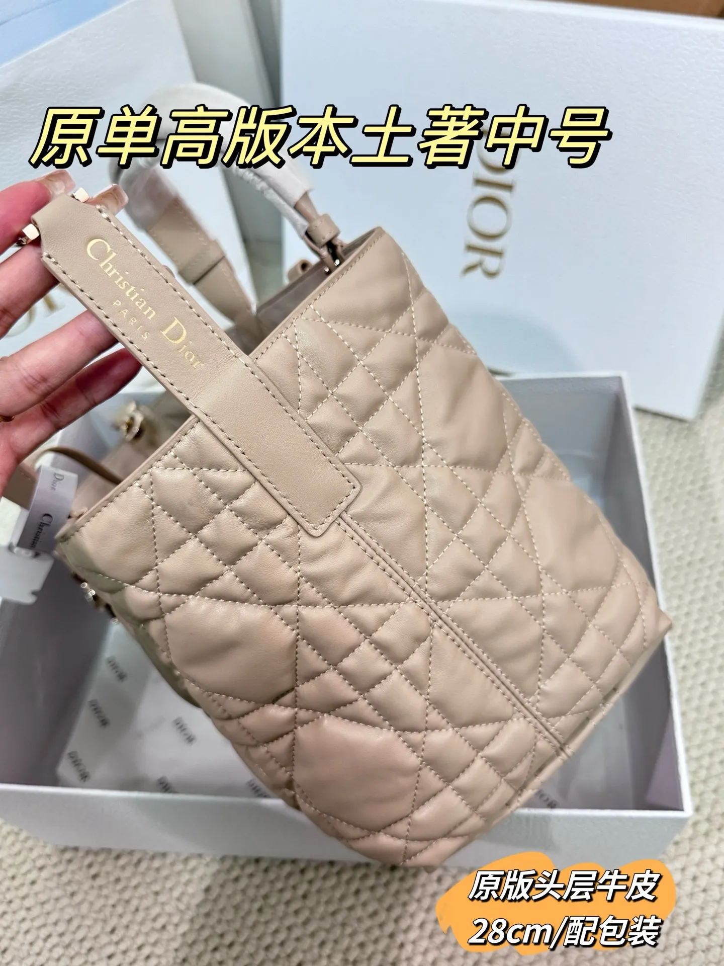 Quilted Leather Top-Handle Tote Bag D79018558 — view 34