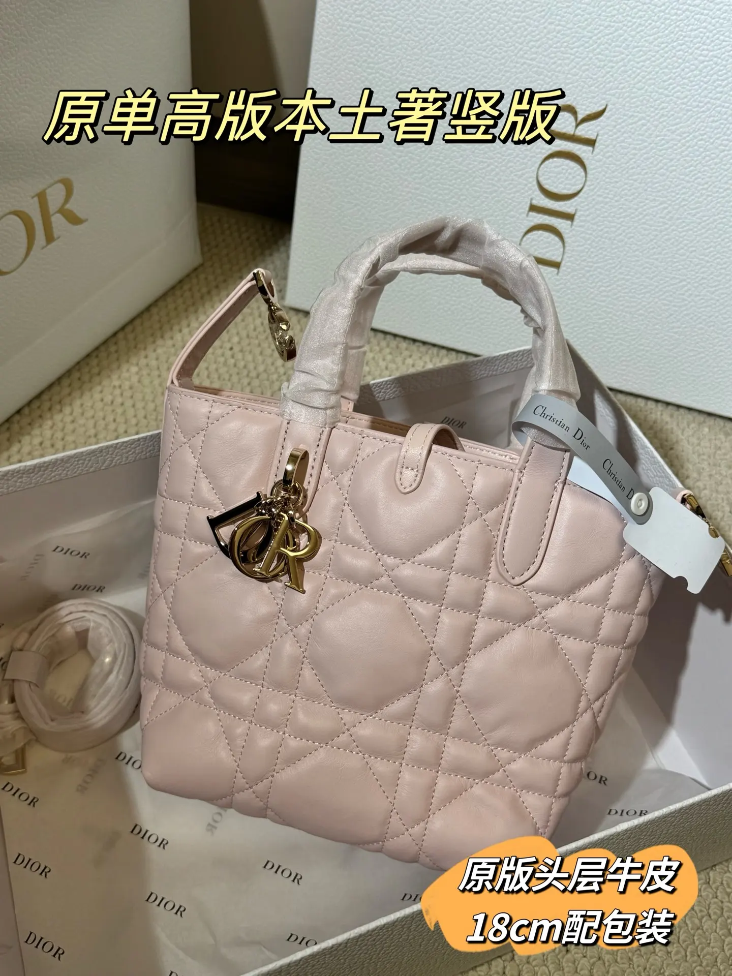 Lady Dior Cannage Quilted Tote Bag D70018559