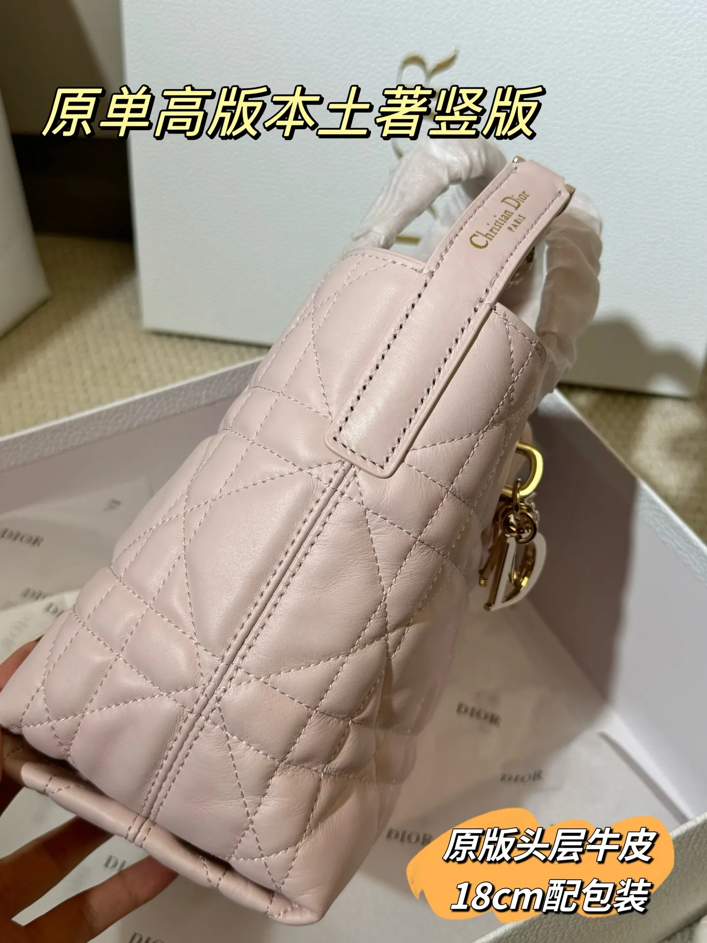 Lady Dior Cannage Quilted Tote Bag D70018559 — view 4