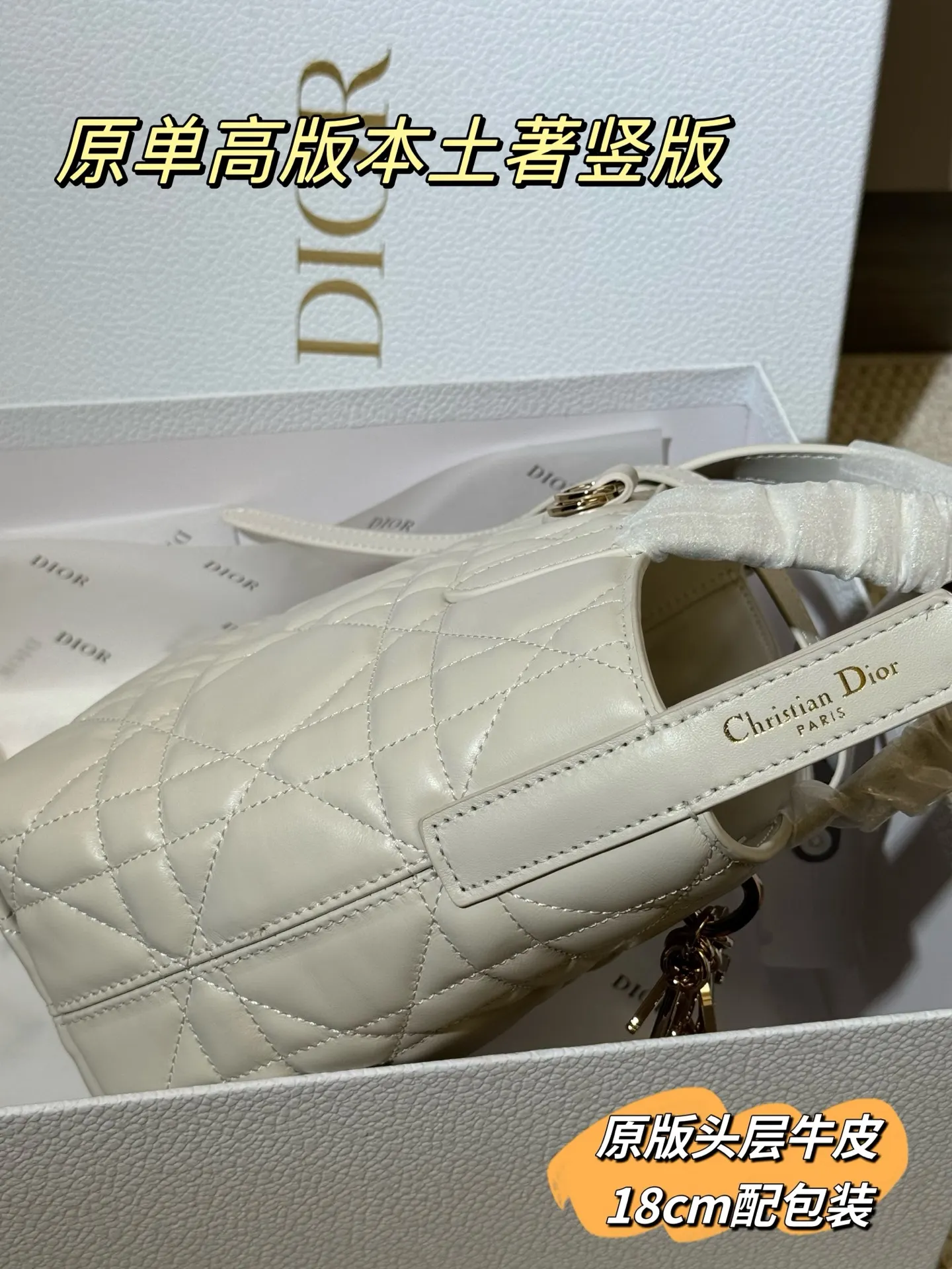 Lady Dior Cannage Quilted Tote Bag D70018559 — view 12