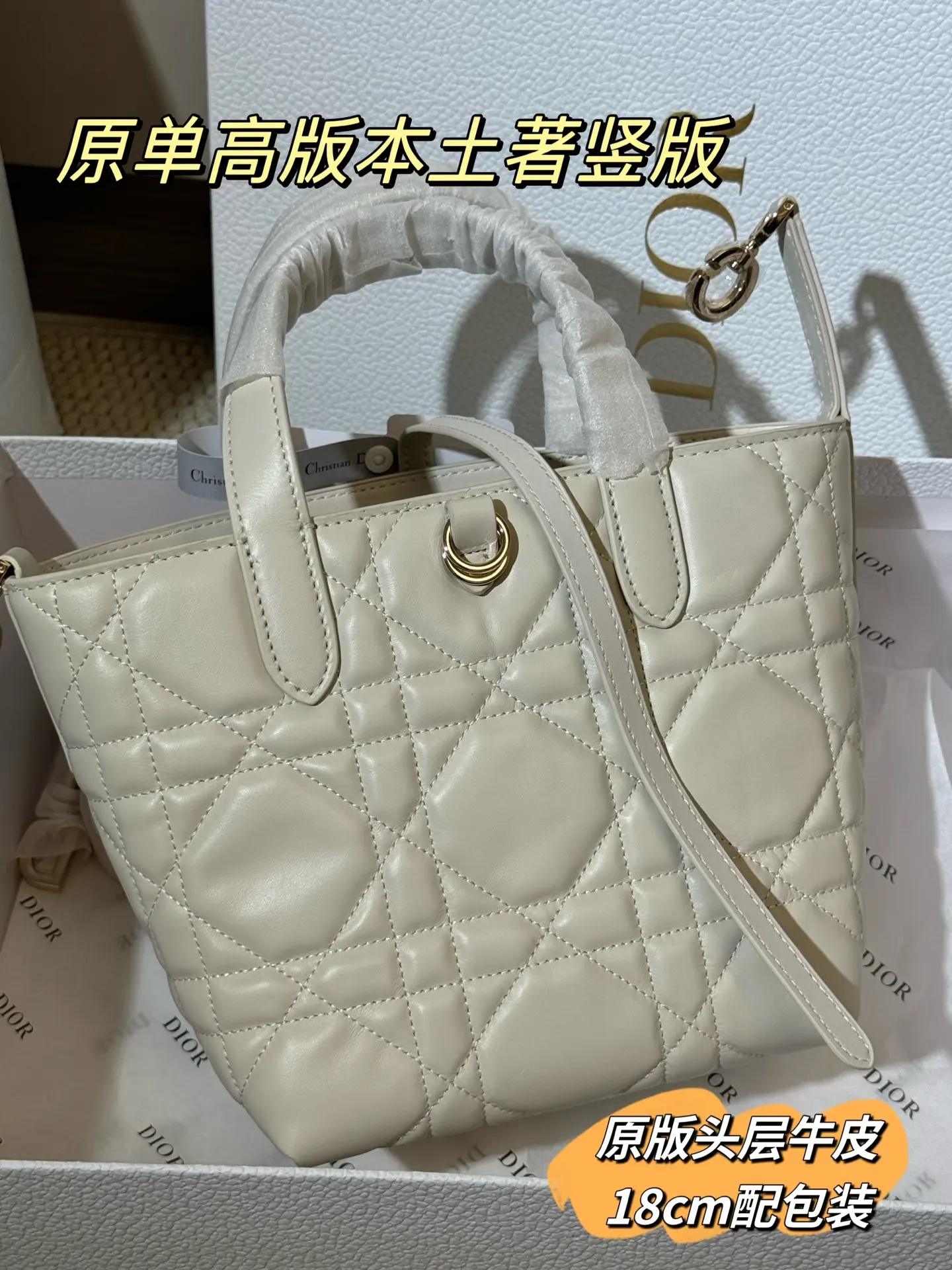 Lady Dior Cannage Quilted Tote Bag D70018559 — view 15