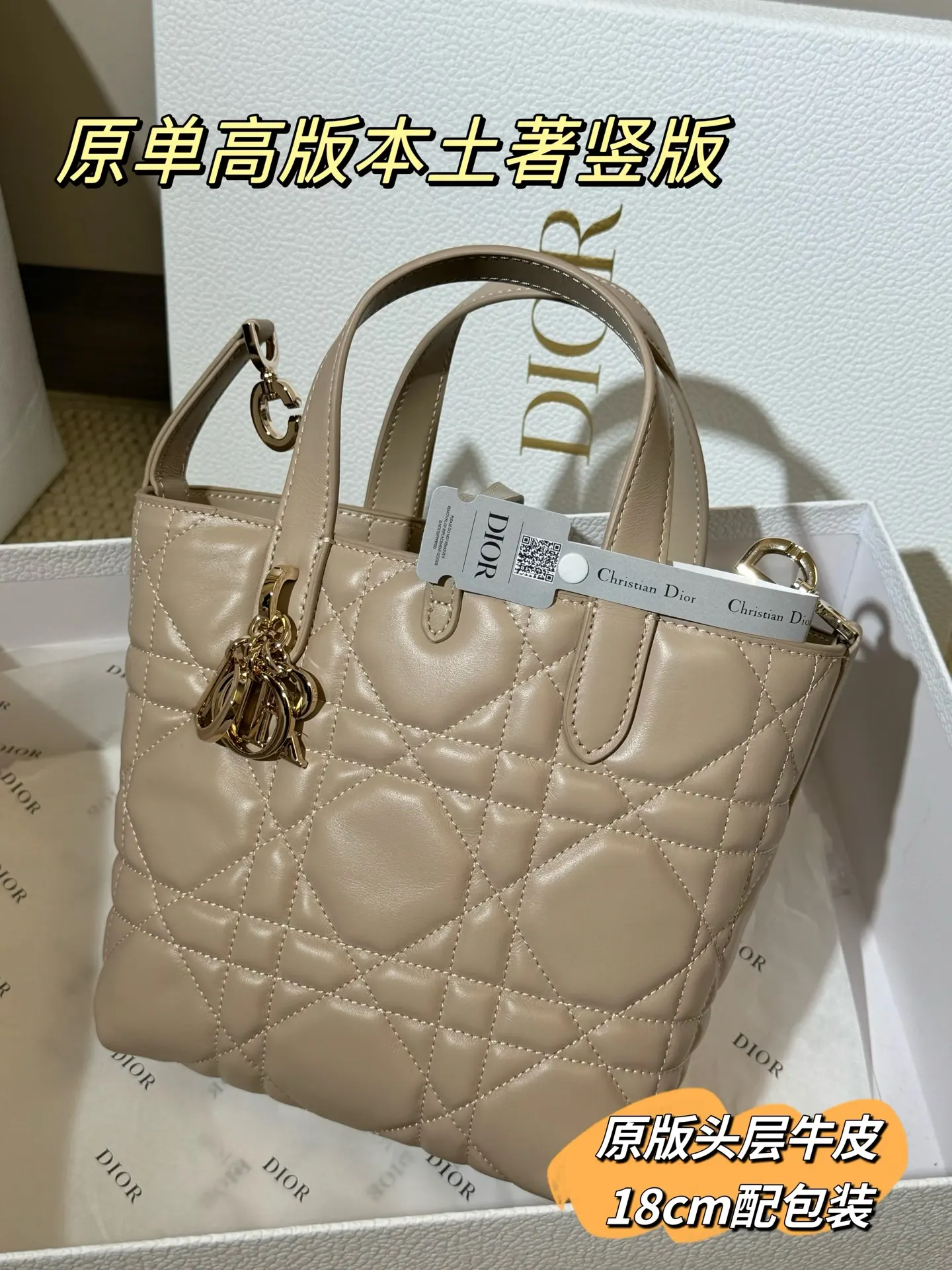 Lady Dior Cannage Quilted Tote Bag D70018559 — view 25