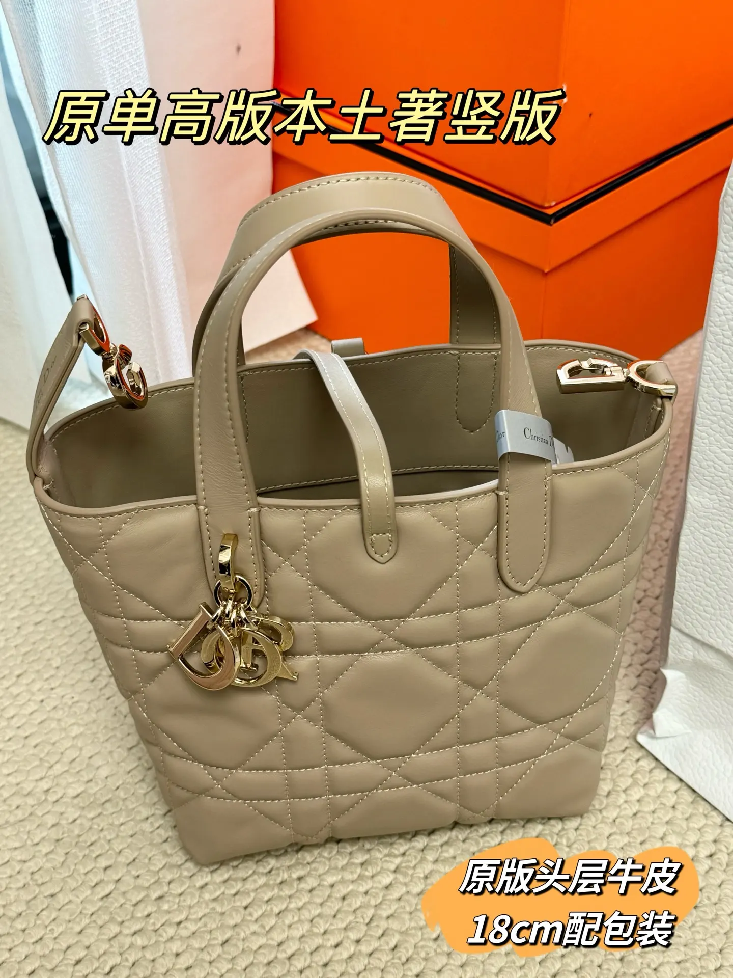 Lady Dior Cannage Quilted Tote Bag D70018559 — view 26