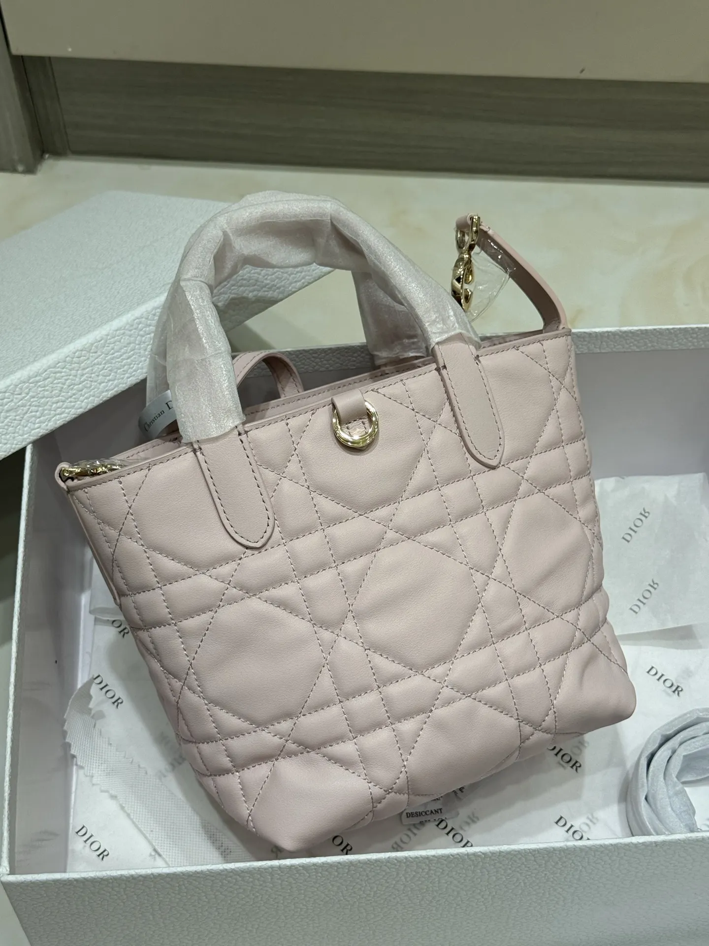 Lady Dior Mini Quilted Top-Handle Bag D70018560 — view 4