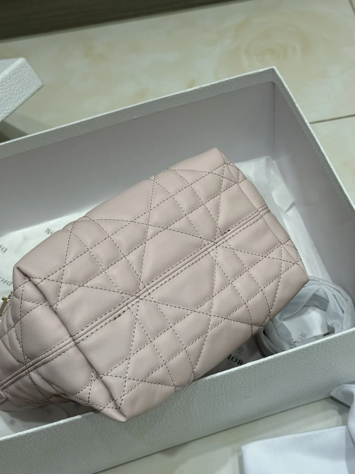 Lady Dior Mini Quilted Top-Handle Bag D70018560 — view 6