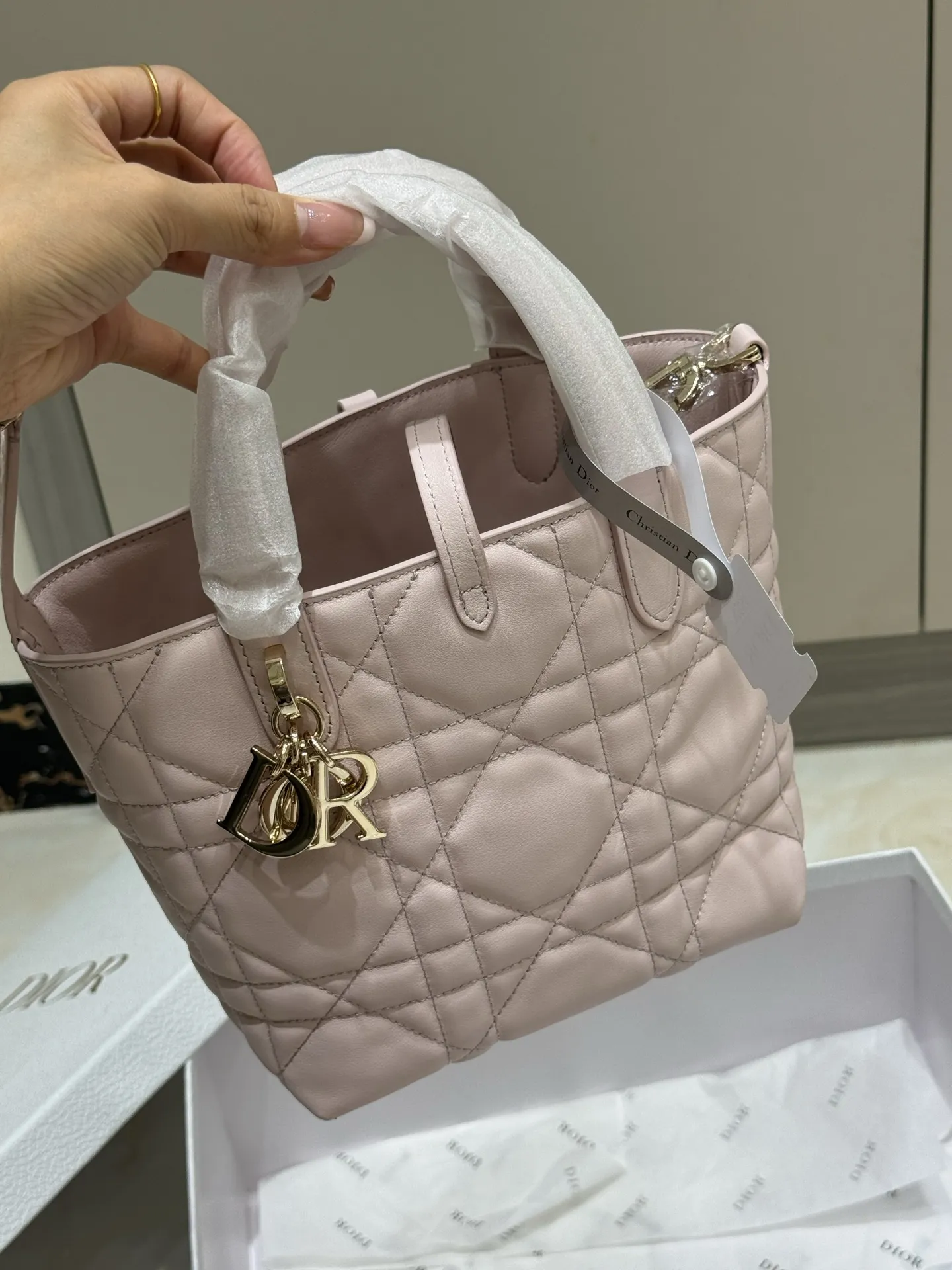 Lady Dior Mini Quilted Top-Handle Bag D70018560 — view 11