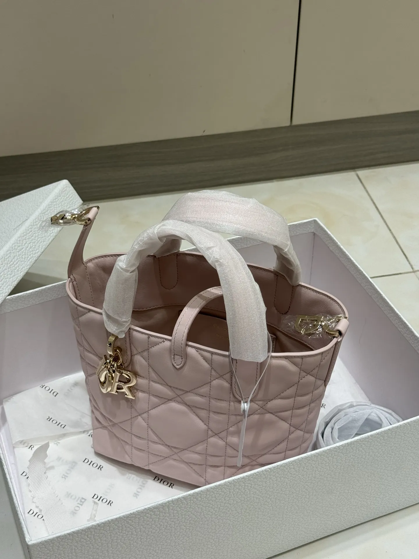 Lady Dior Mini Quilted Top-Handle Bag D70018560 — view 12