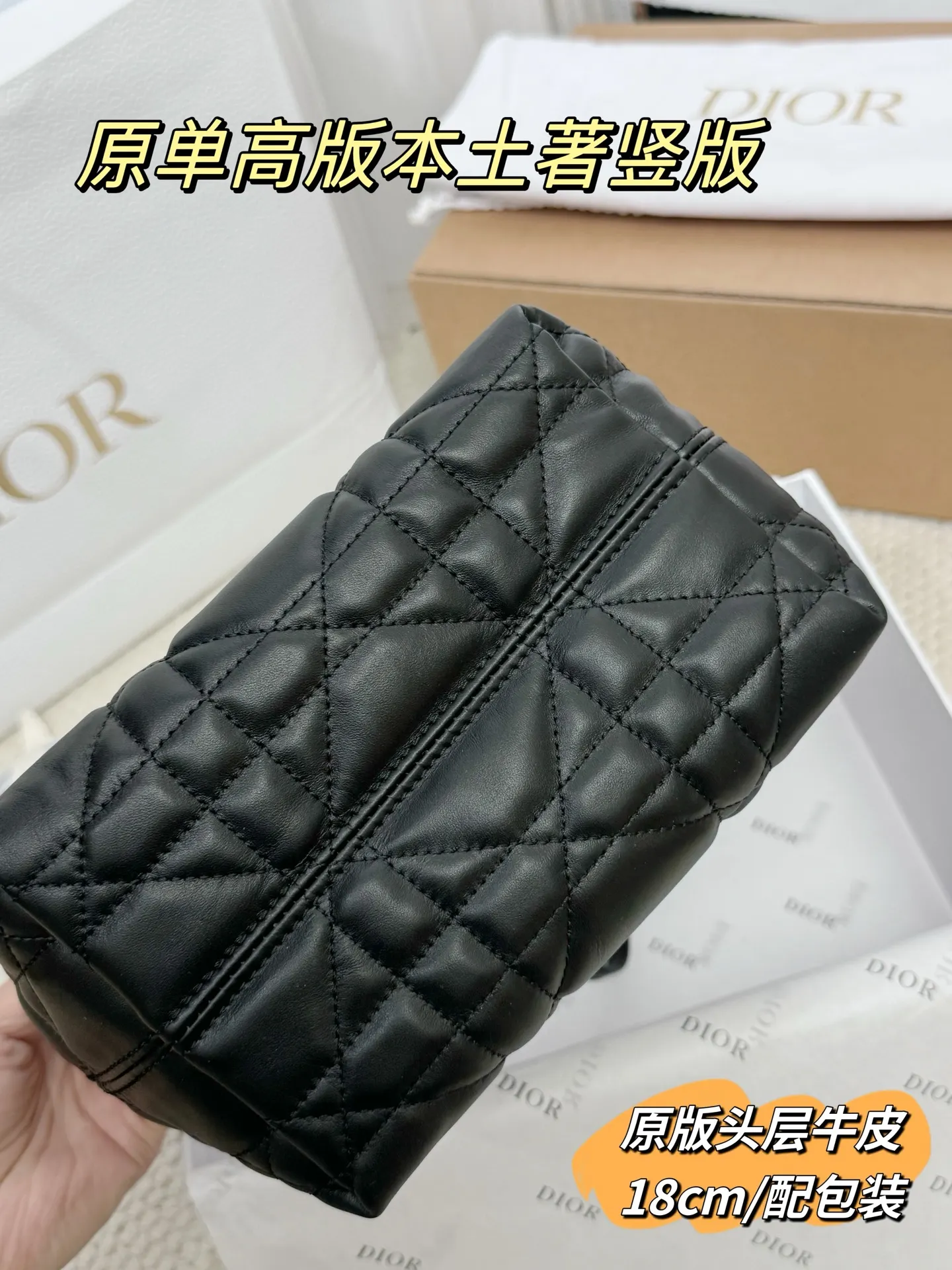Lady Dior Mini Quilted Top-Handle Bag D70018560 — view 28